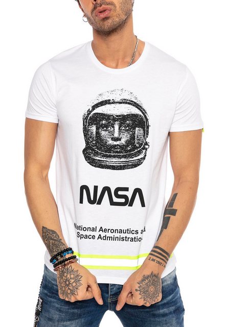 RedBridge T-Shirt NASA – Astronauten-Print, Retro-Look, Regular Fit günstig online kaufen