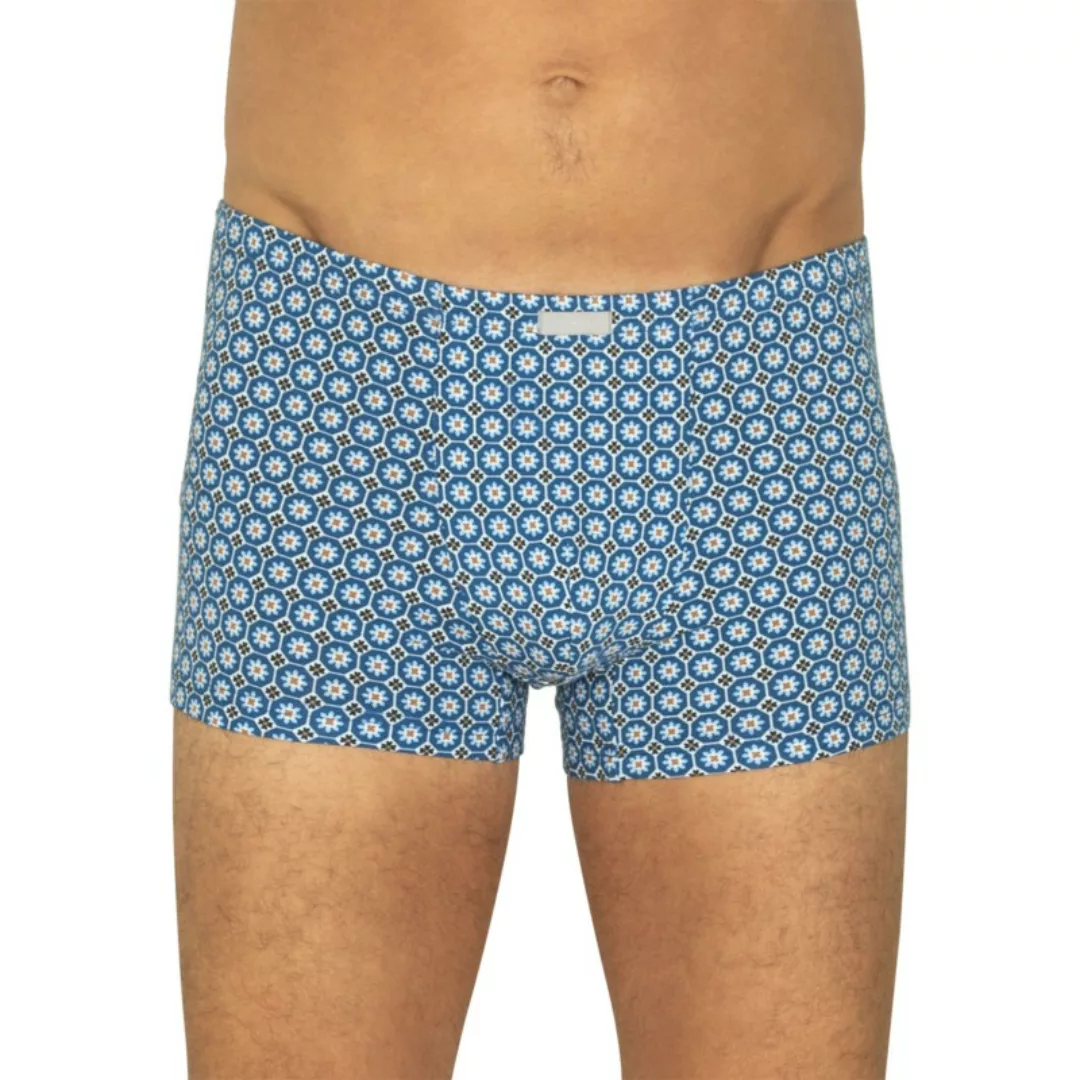 Mey Trunk Shorty Blau mit All-Over-Print günstig online kaufen