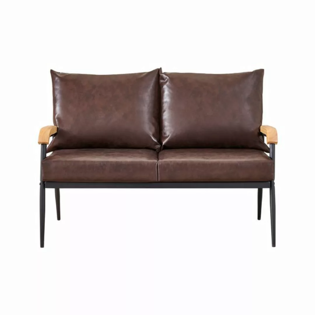 CLIPOP Sofa 2-Sitzer Sofa, gepolsterte Couch mit Armlehnen, 110x61x81cm Kun günstig online kaufen