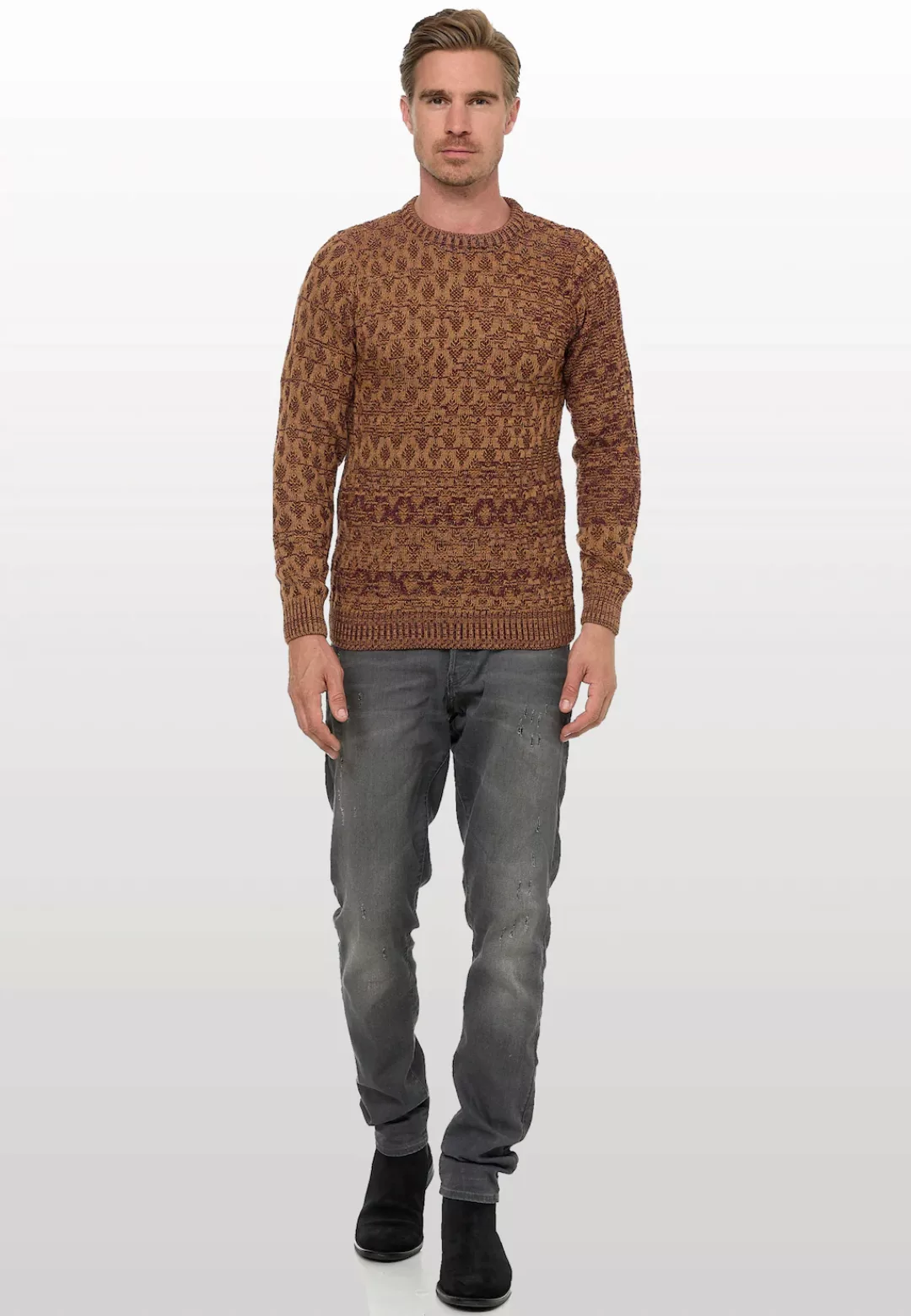 Rusty Neal Strickpullover, mit schönem Muster günstig online kaufen