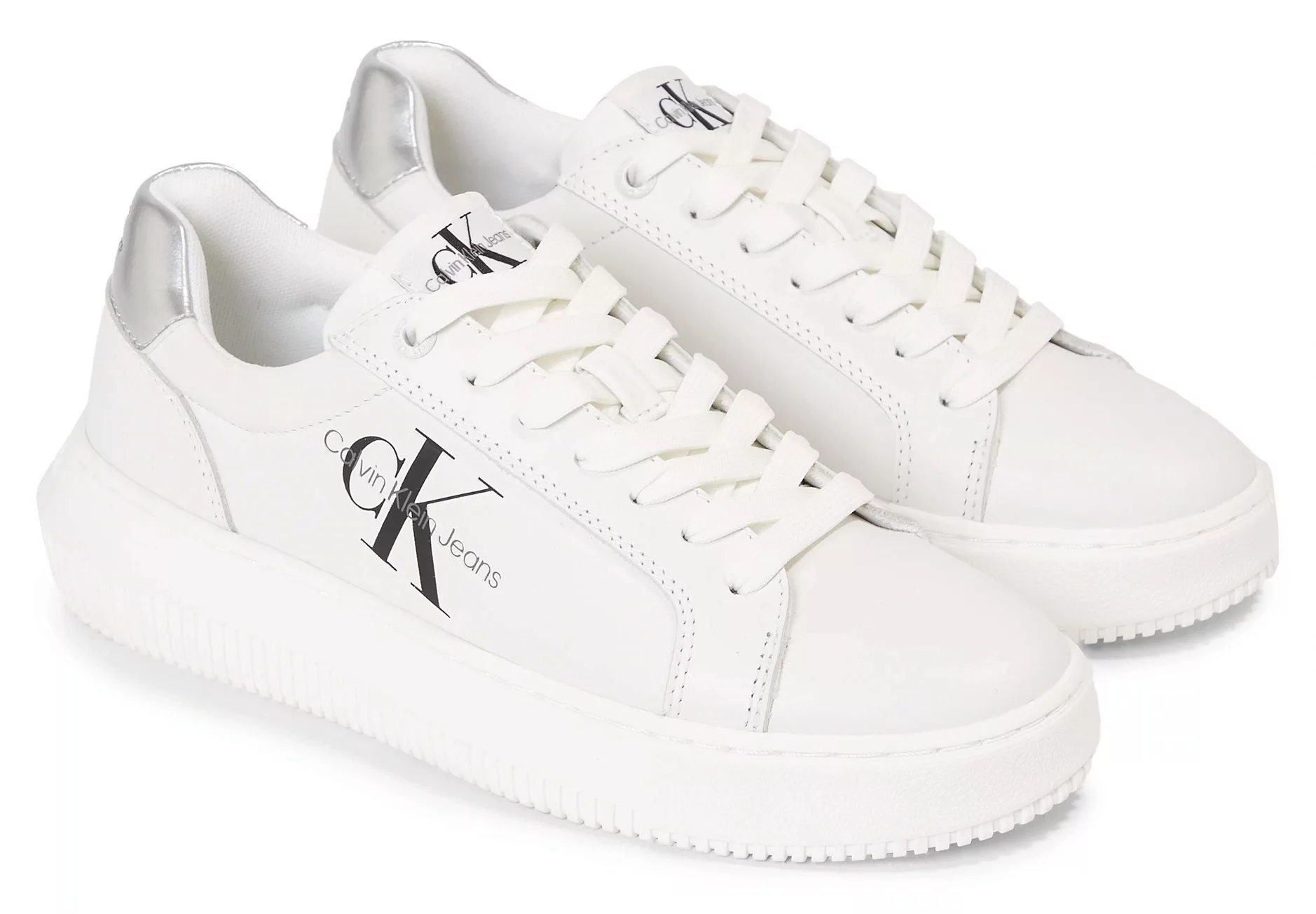 Calvin Klein Jeans Plateausneaker "CHUNKY CUPSOLE LACEUP LTH ML MTL", mit F günstig online kaufen