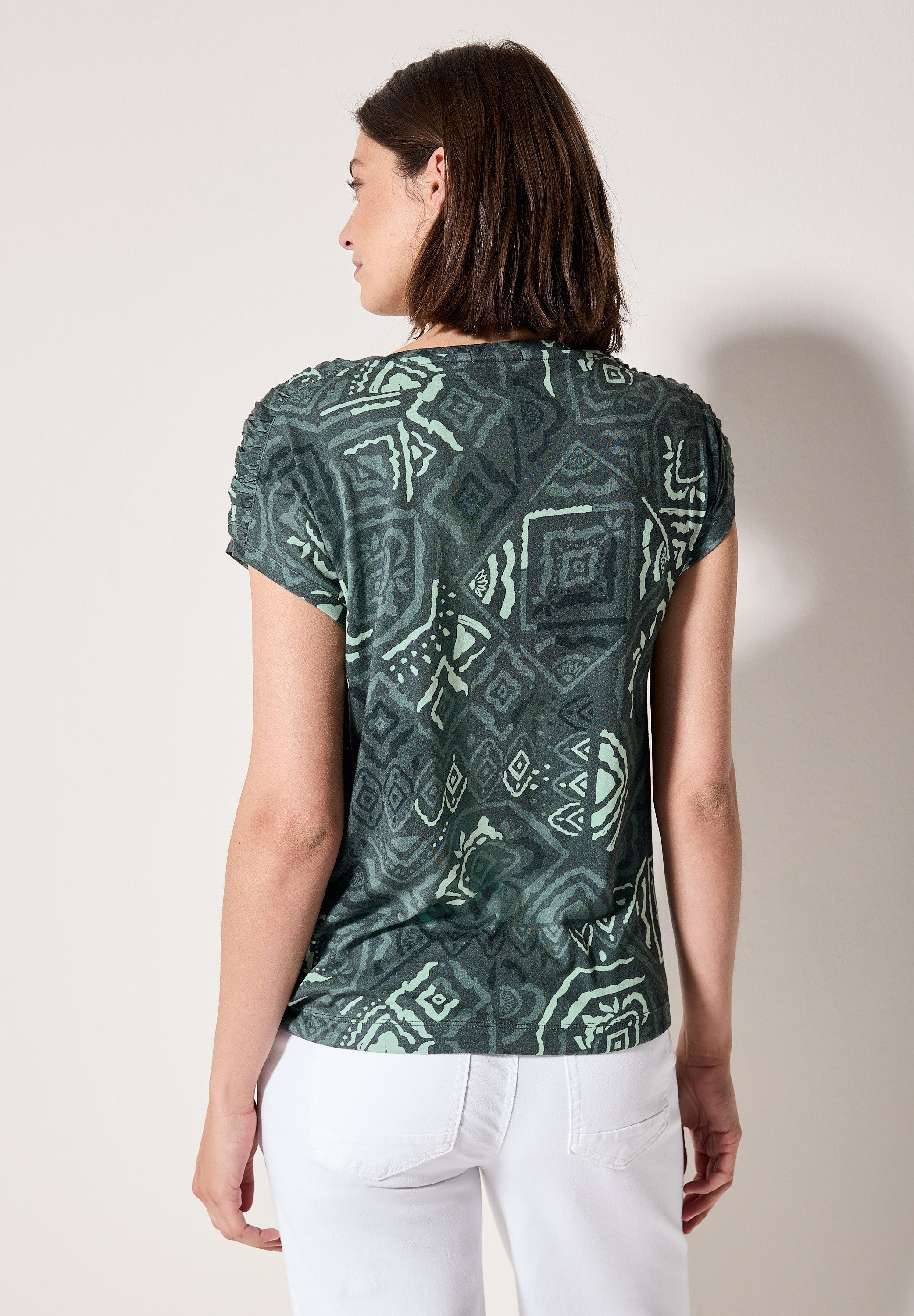 CECIL Print-Shirt mit Tunnelzug am Saum günstig online kaufen