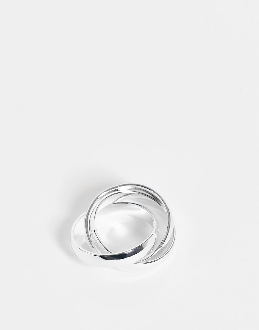 Topshop – Ring mit verschlungenem Design in Silber-Optik günstig online kaufen