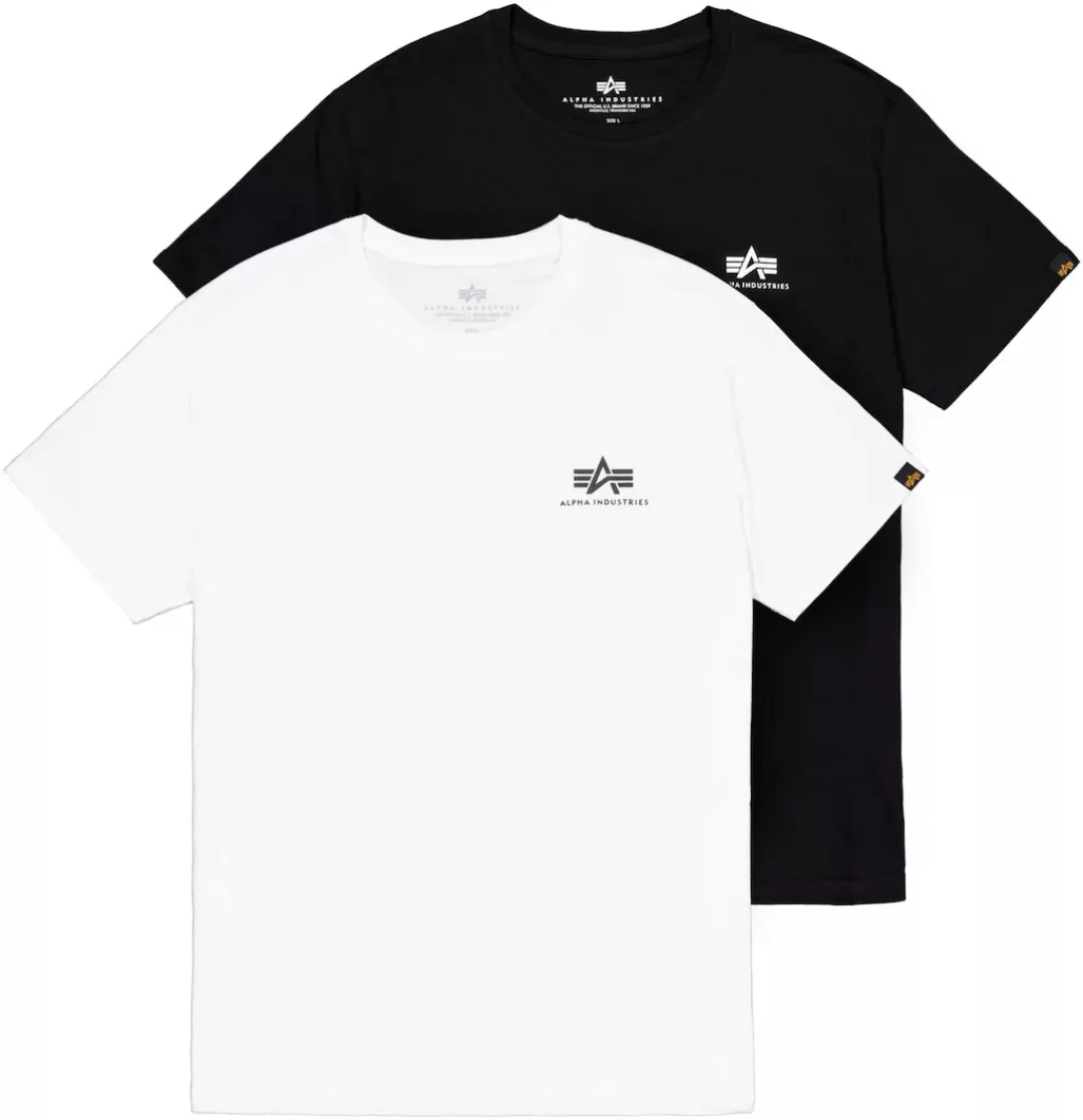Alpha Industries Rundhalsshirt "Basic T Small Logo 2 Pack", (Set, 2 tlg.) günstig online kaufen