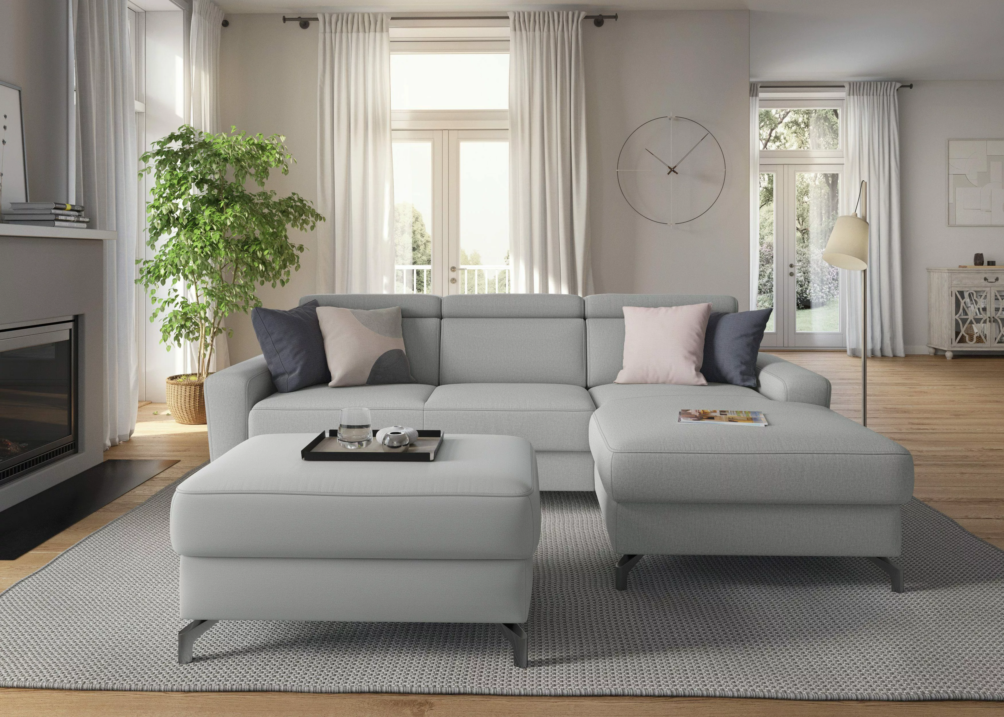 sit&more Ecksofa "Scarlett L-Form", inklusive Kopfteilverstellung, wahlweis günstig online kaufen