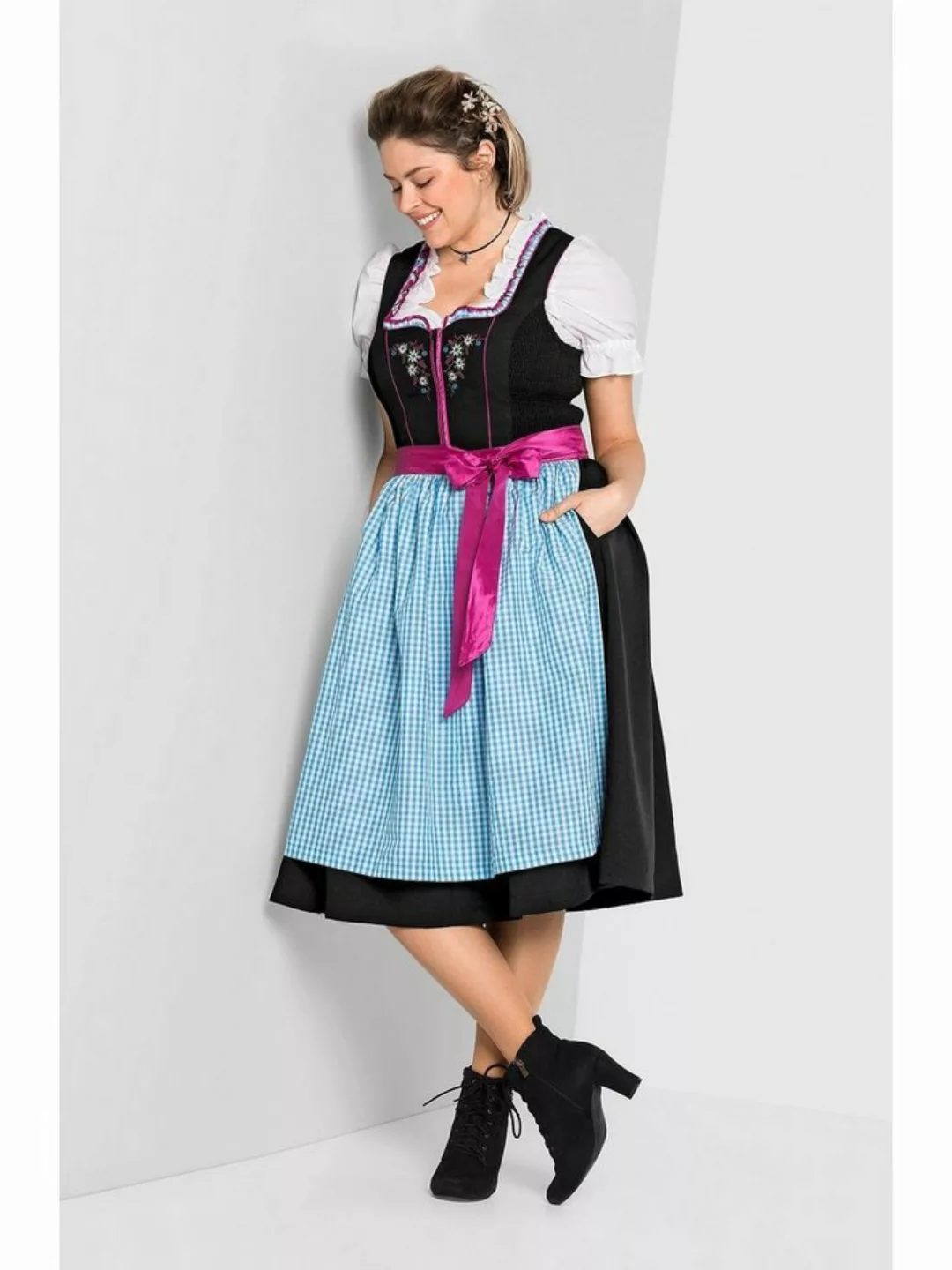 Sheego Dirndl "Große Größen", mit Schürze und Bluse 3tlg. günstig online kaufen