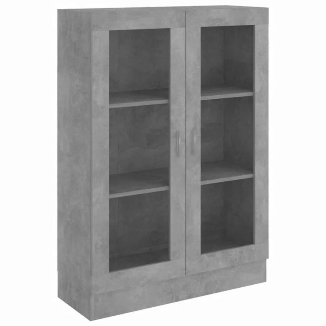 furnicato Vitrine Vitrinenschrank Betongrau 82,5x30,5x115 cm Holzwerkstoff günstig online kaufen