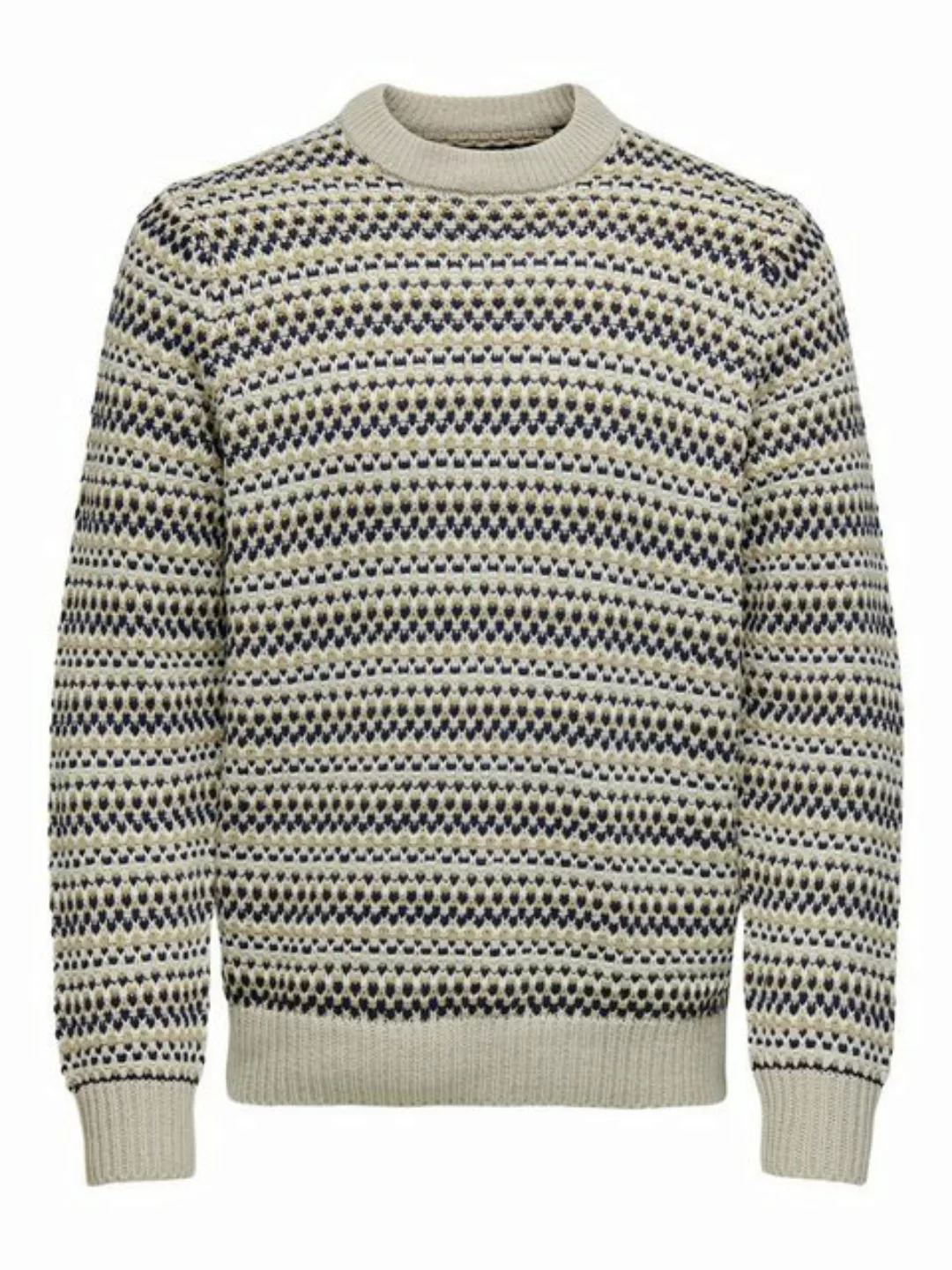 ONLY & SONS Strickpullover - ONSMUSA REG 3 STRUC CREW KNIT Pullover günstig online kaufen