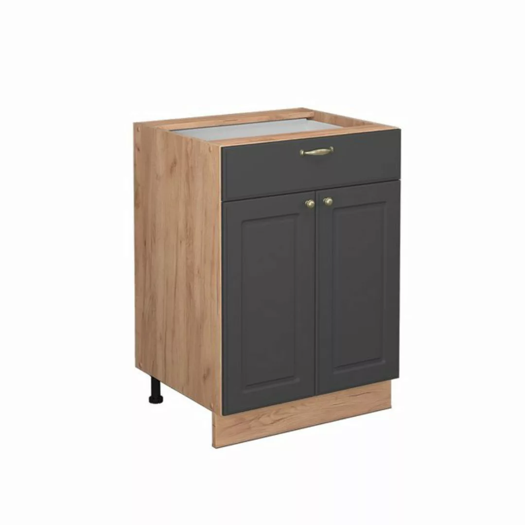 Vicco Unterschrank R-Line, Blau-Grau/Anthrazit, 60 cm mit Schubladen, AP An günstig online kaufen