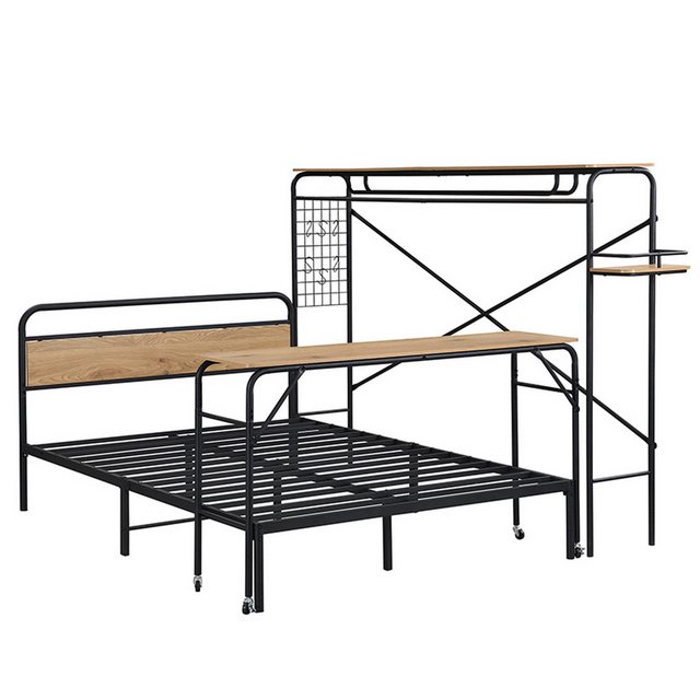 Gotagee Bettgestell Metallbett Stauraum Multifunktionsbett 140x200cm Flachb günstig online kaufen