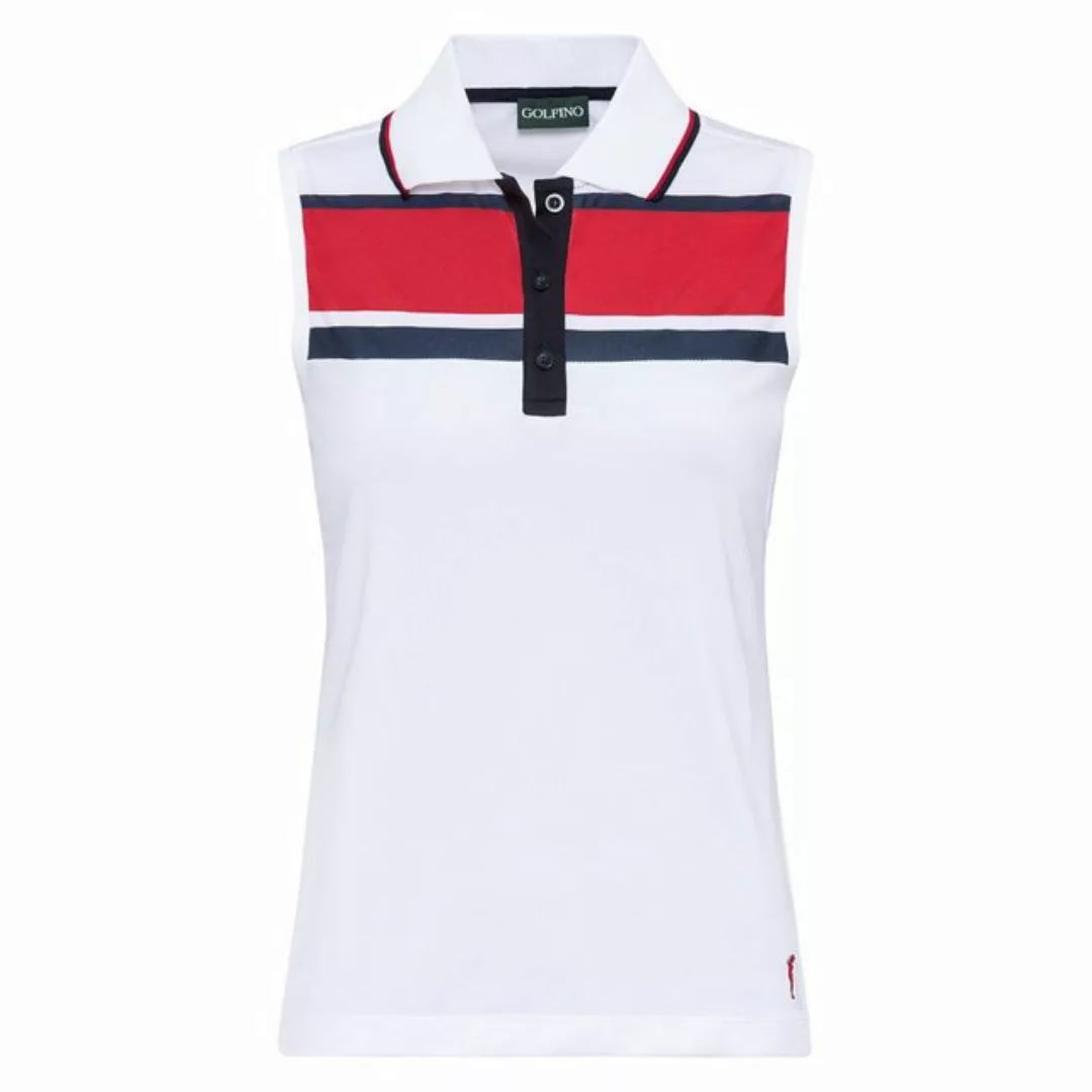 GOLFINO Poloshirt Golfino New Club Sleveless Polo Optic White günstig online kaufen