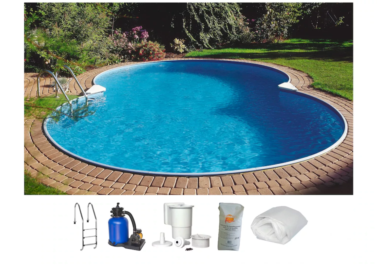 Clear Pool Achtformpool, (Set, 6 tlg.), 300x470x120 cm für den Volleinbau günstig online kaufen