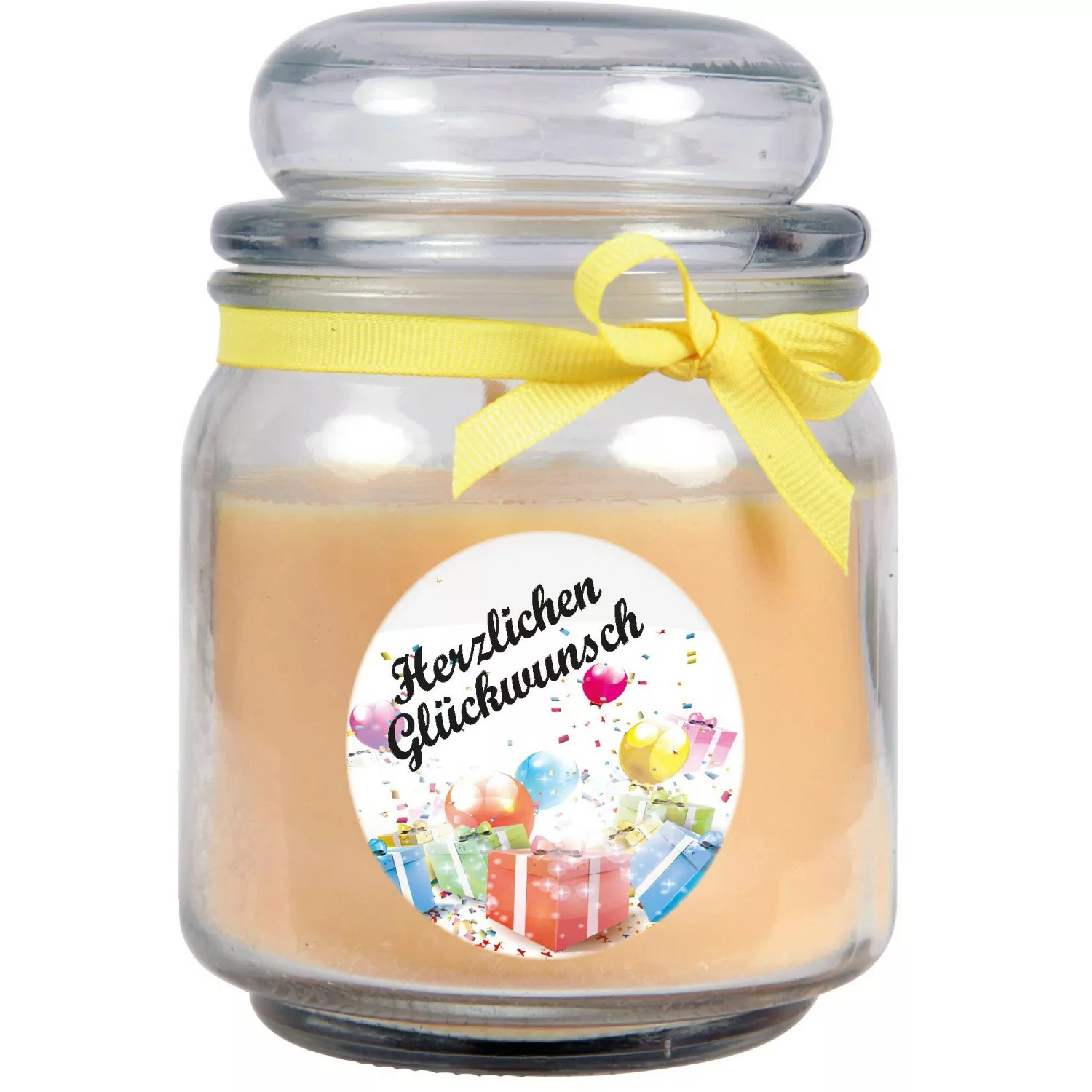 HS Candle Duftkerze & Glas Happy Birthday Bonbon Geschenke Vanille günstig online kaufen