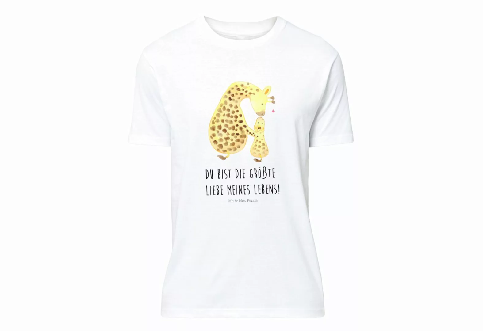Mr. & Mrs. Panda T-Shirt Giraffe mit Kind - Weiß - Geschenk, Tochter, Shirt günstig online kaufen