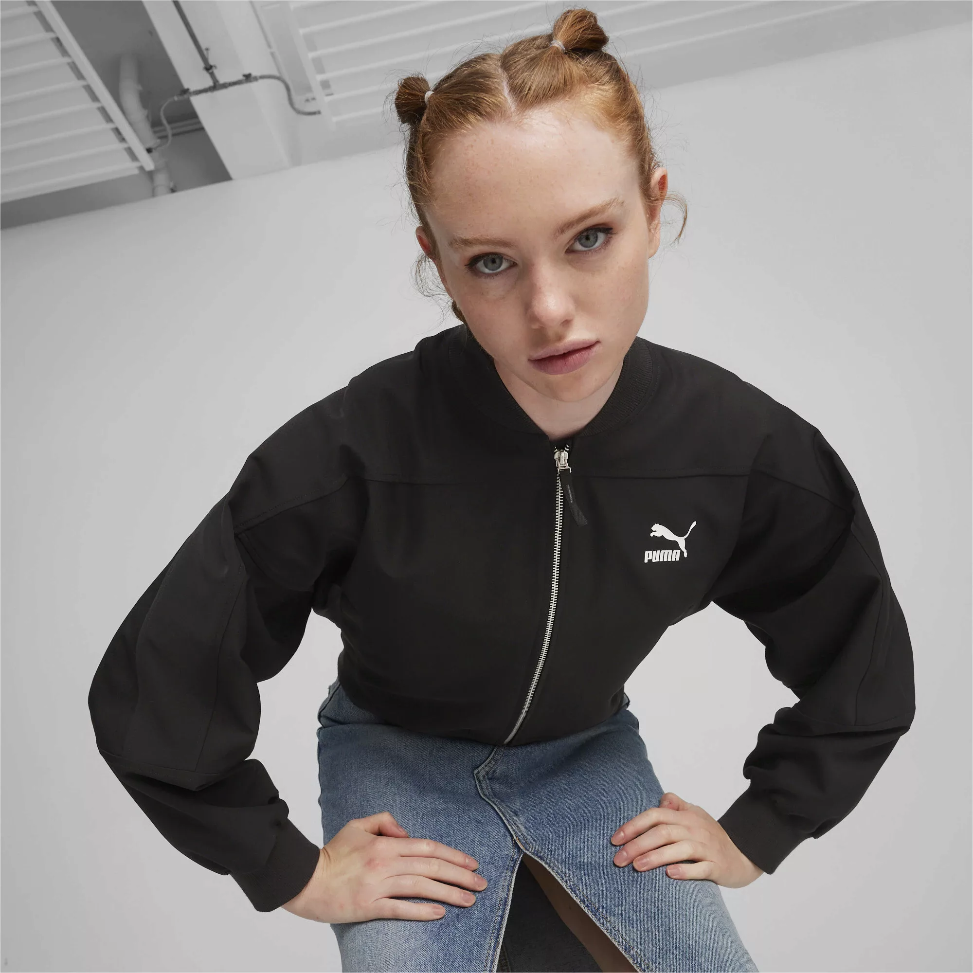 PUMA Trainingsjacke "Classics Shiny Bomberjacke Damen" günstig online kaufen