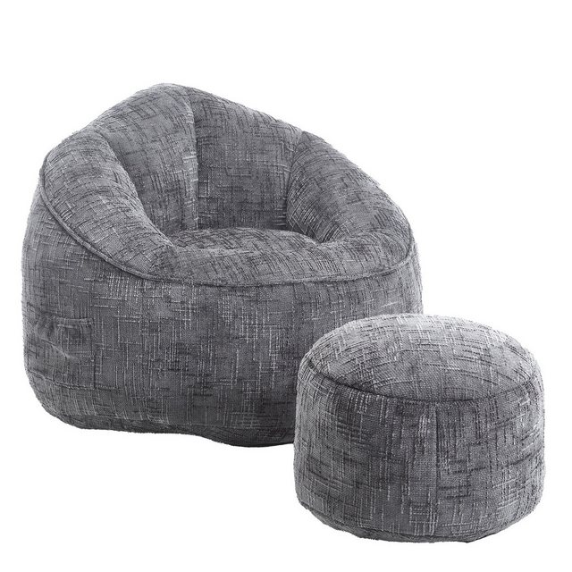 OKWISH Sofa Sitzsack Sofasessel,Sitzsack Sofa Stuhl,mit Fußstütze, Sitzsack günstig online kaufen