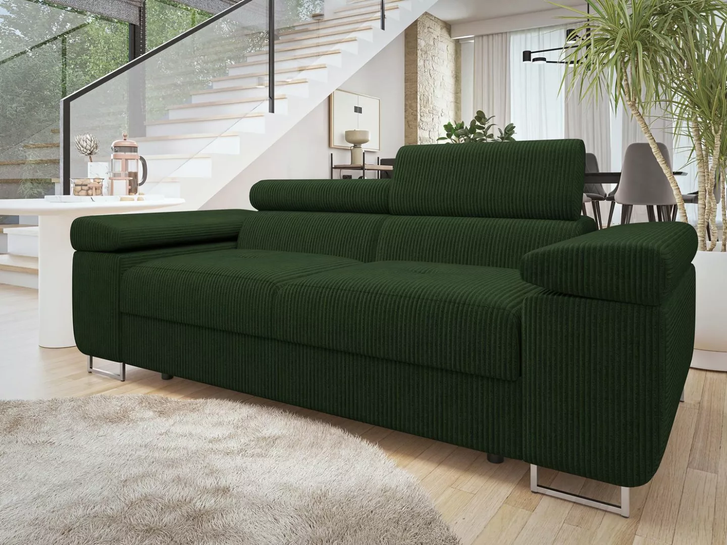 MIRJAN24 Sofa Torezio 2 Cord, Einstellbare Kopfstützen, 198x102x70-90 cm günstig online kaufen