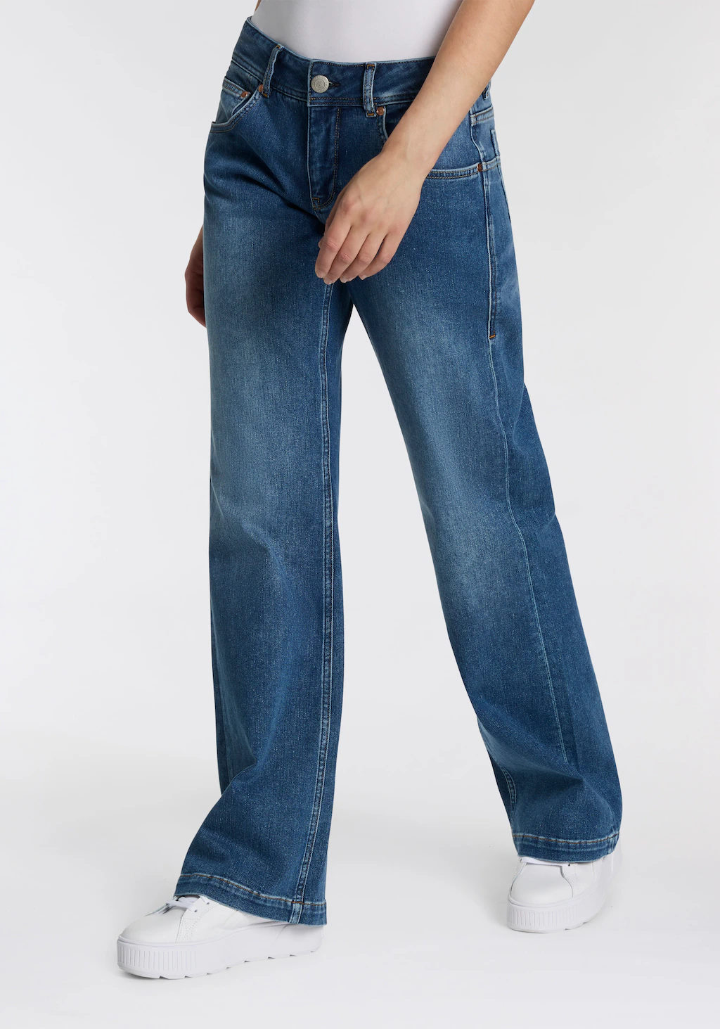 Herrlicher 5-Pocket-Jeans "Edna Denim Cashmere Touch", im Flared Fit, Cashm günstig online kaufen