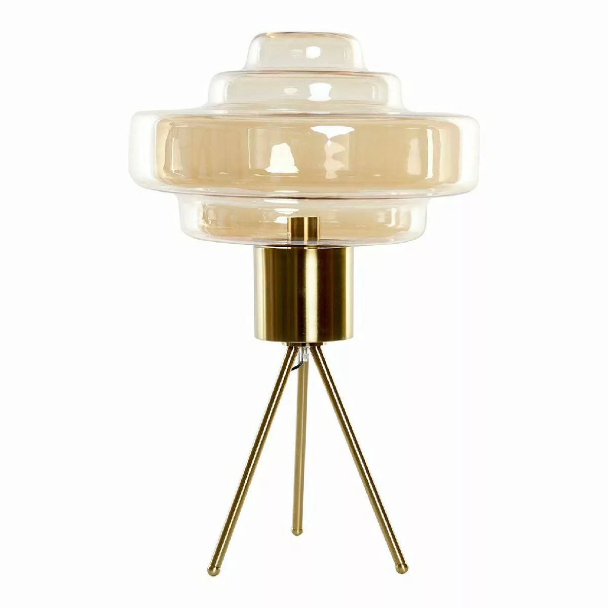 Tischlampe Dkd Home Decor Bernstein Metall Kristall 240 V Golden 50 W günstig online kaufen