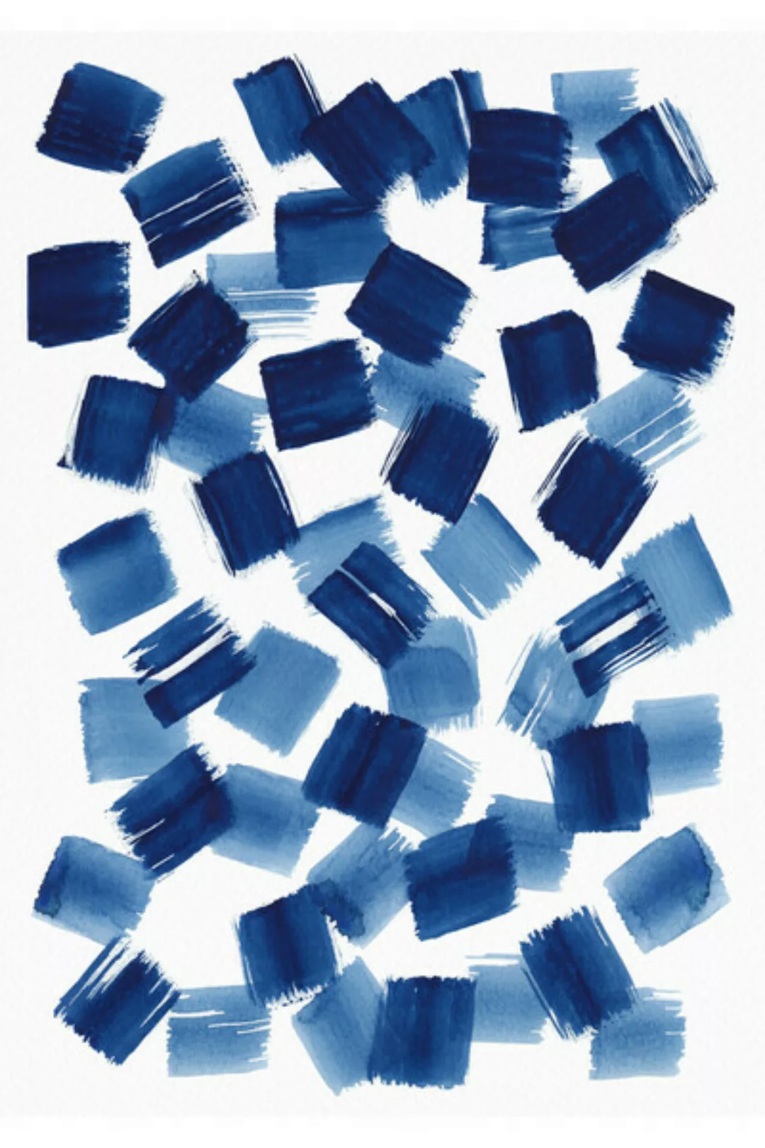 Poster / Leinwandbild - Abstract Brushstrokes No. 1 günstig online kaufen