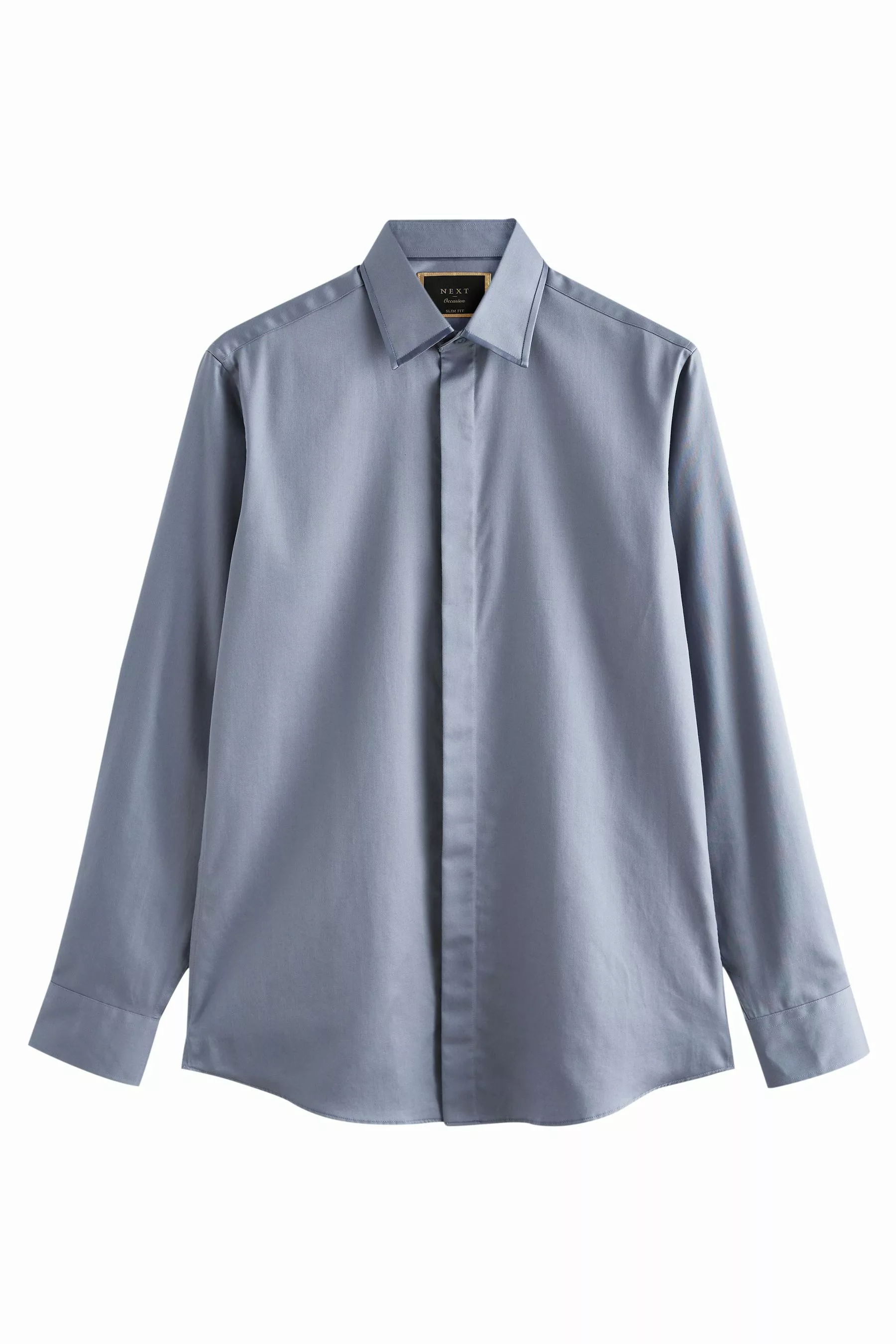 Next Langarmhemd Slim Fit Satinhemd mit günstig online kaufen