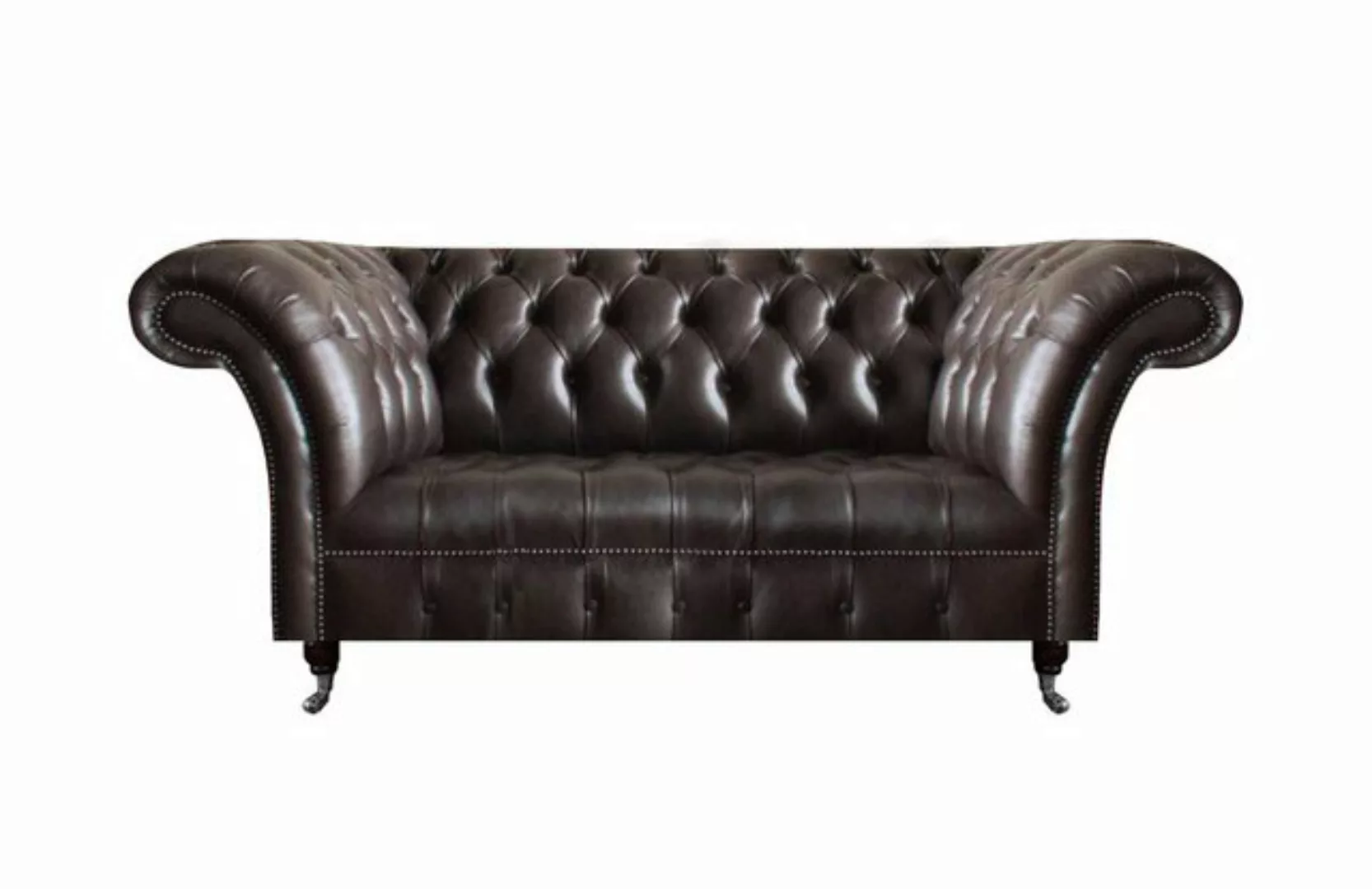 JVmoebel 2-Sitzer Dunkelbrauner Chesterfield Zweisitzer Wohnzimmer Moderne günstig online kaufen