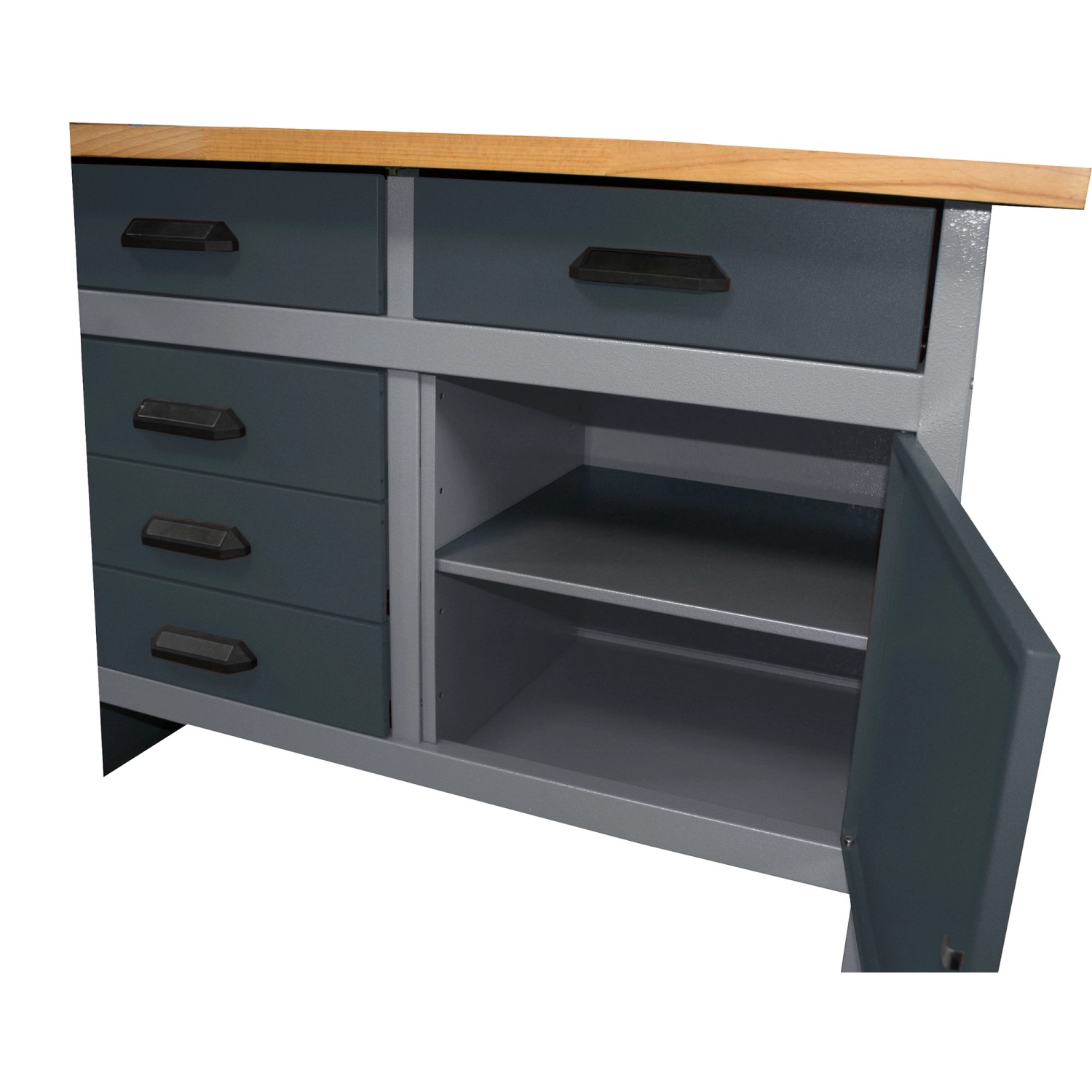Küpper Fachboden für Werkbank 1,4 x 44,4 x 46,9 cm Hellgrau günstig online kaufen