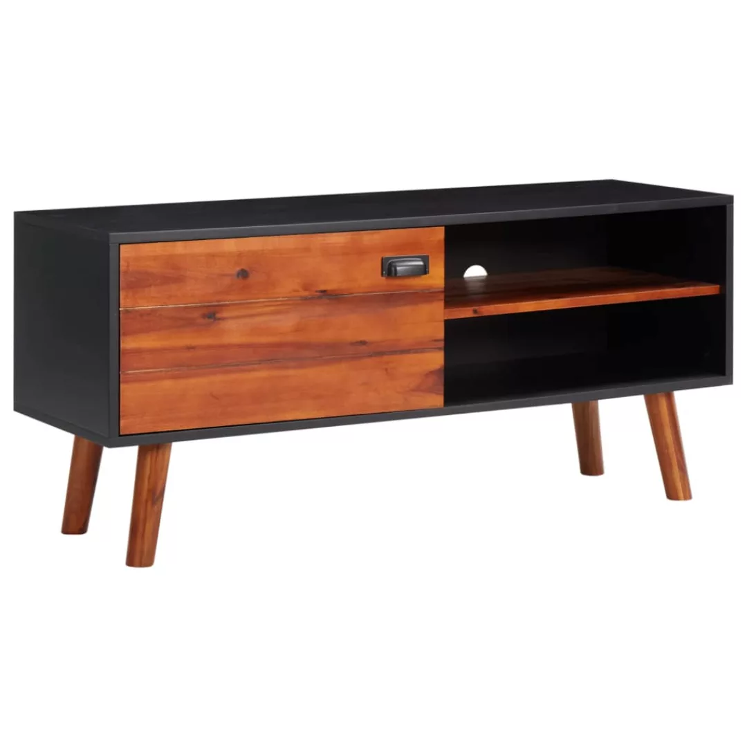 Tv-schrank 110x35x50 Cm Massivholz Akazie Und Mdf günstig online kaufen