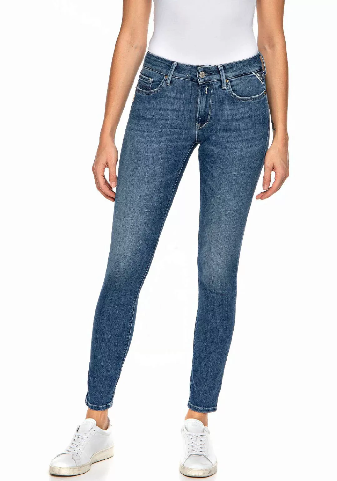 Replay Damen Jeans NEW LUZ - Skinny Fit - Blau- Medium Blue günstig online kaufen