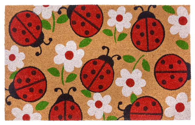 HANSE Home Fußmatte »Lady Beetle«, rechteckig, 15 mm Höhe, Kokos, Schmutzfa günstig online kaufen