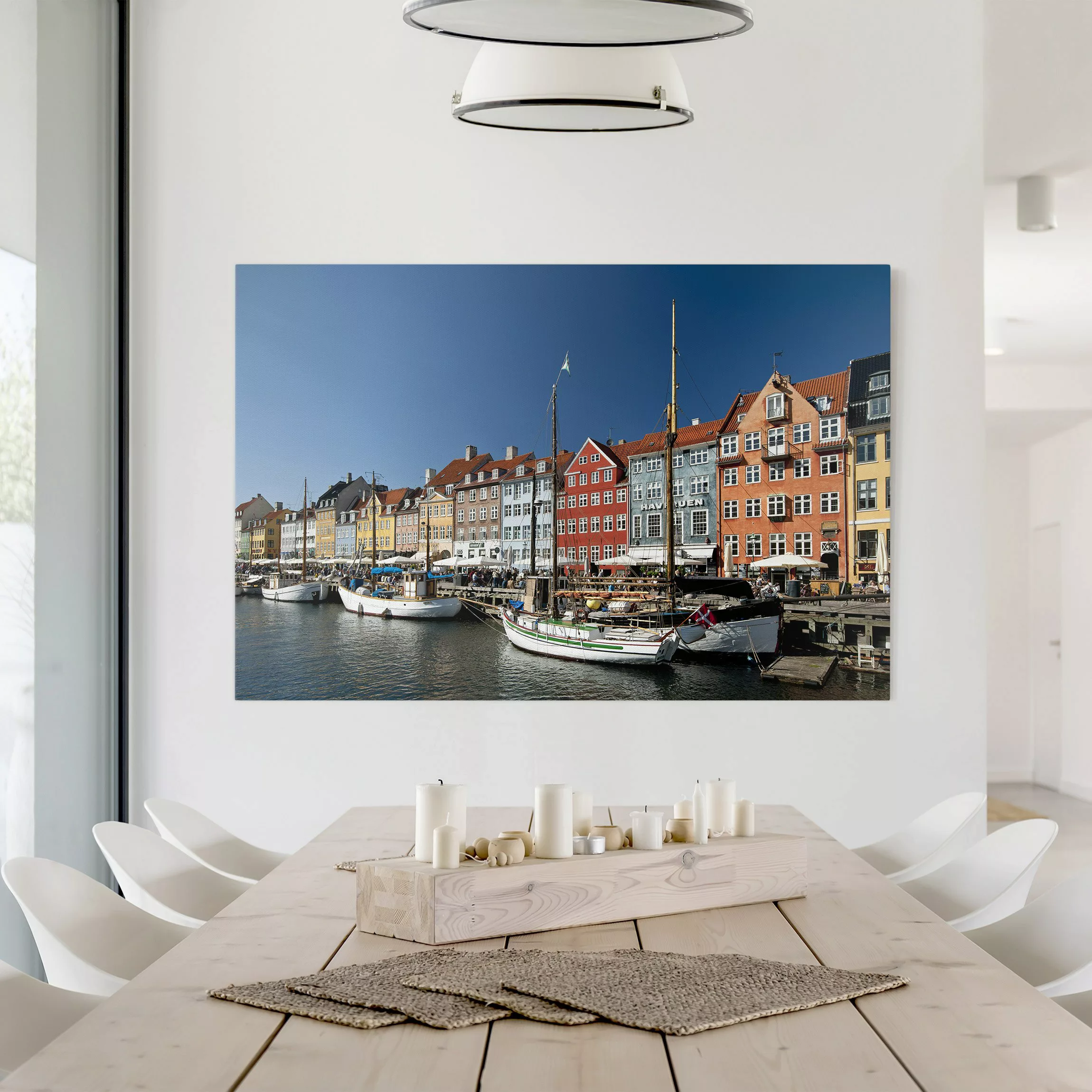 Leinwandbild Architektur & Skyline - Querformat Hafen in Kopenhagen günstig online kaufen