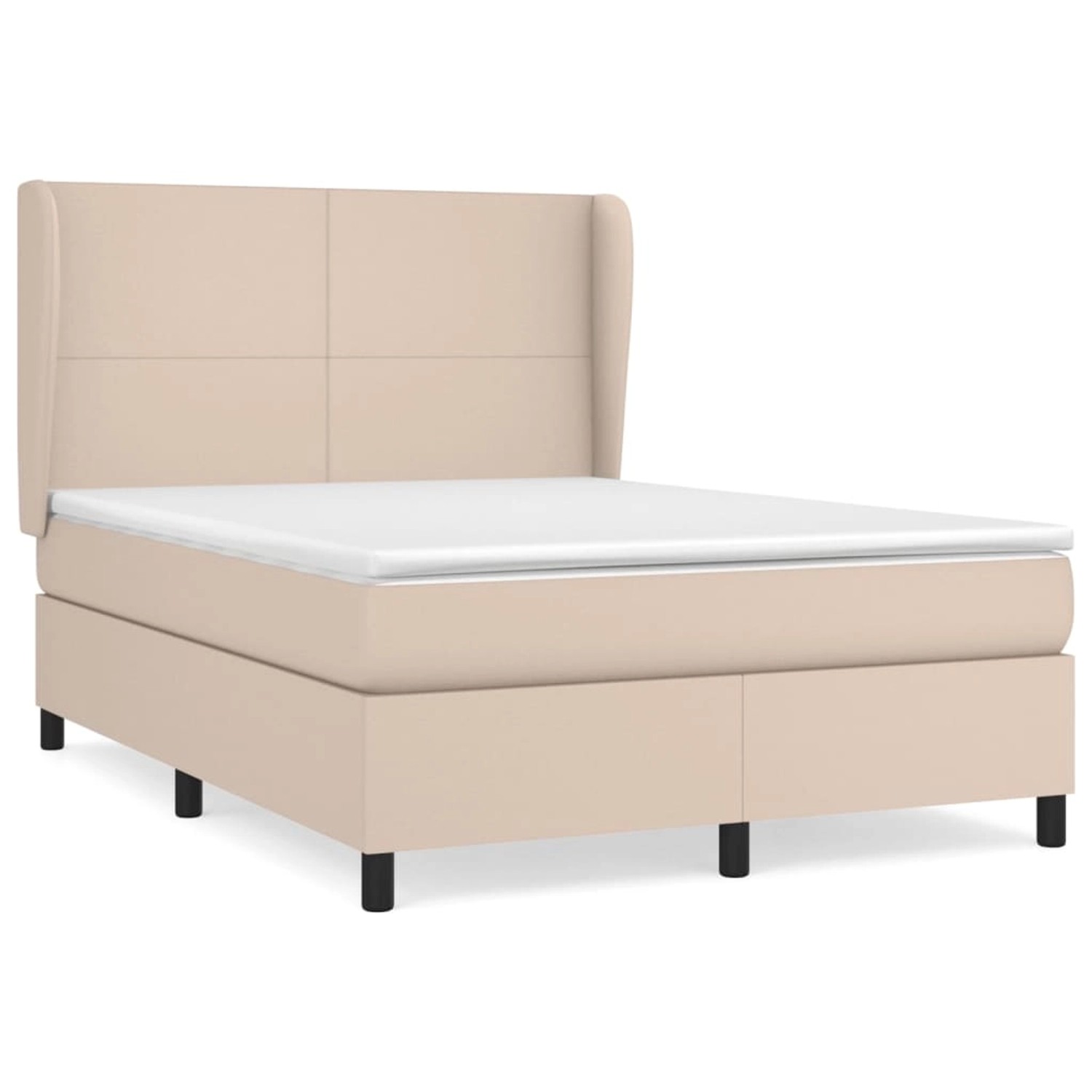 vidaXL Boxspringbett Matratze Cappuccino-Braun 140x190cm Kunstleder1466665 günstig online kaufen