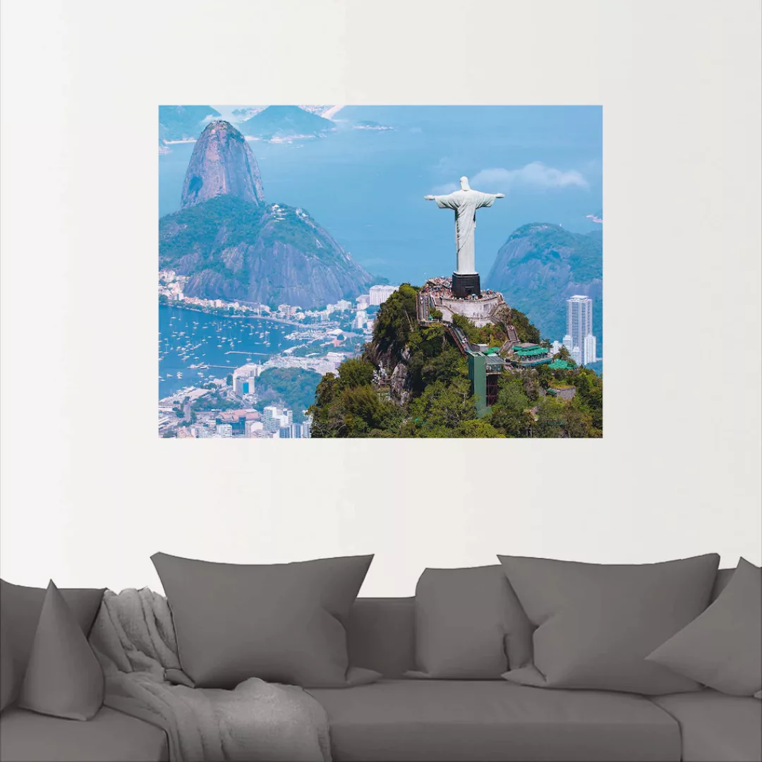 Artland Wandbild "Rio de Janeiro mit Cristo", Gebäude, (1 St.), als Alubild günstig online kaufen