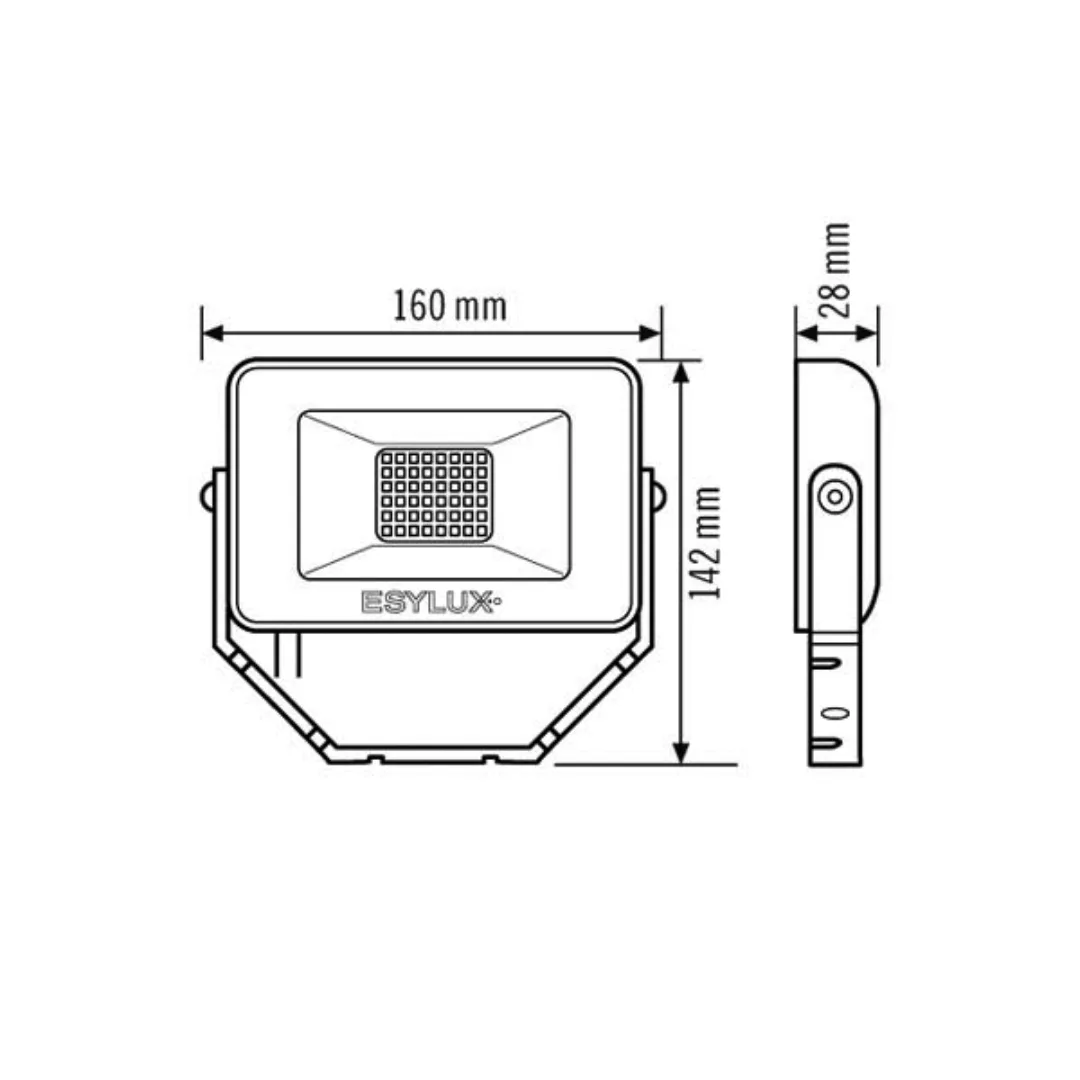 ESYLUX LED-Strahler 4000K schwarz BASICOFLTR1000840BK günstig online kaufen