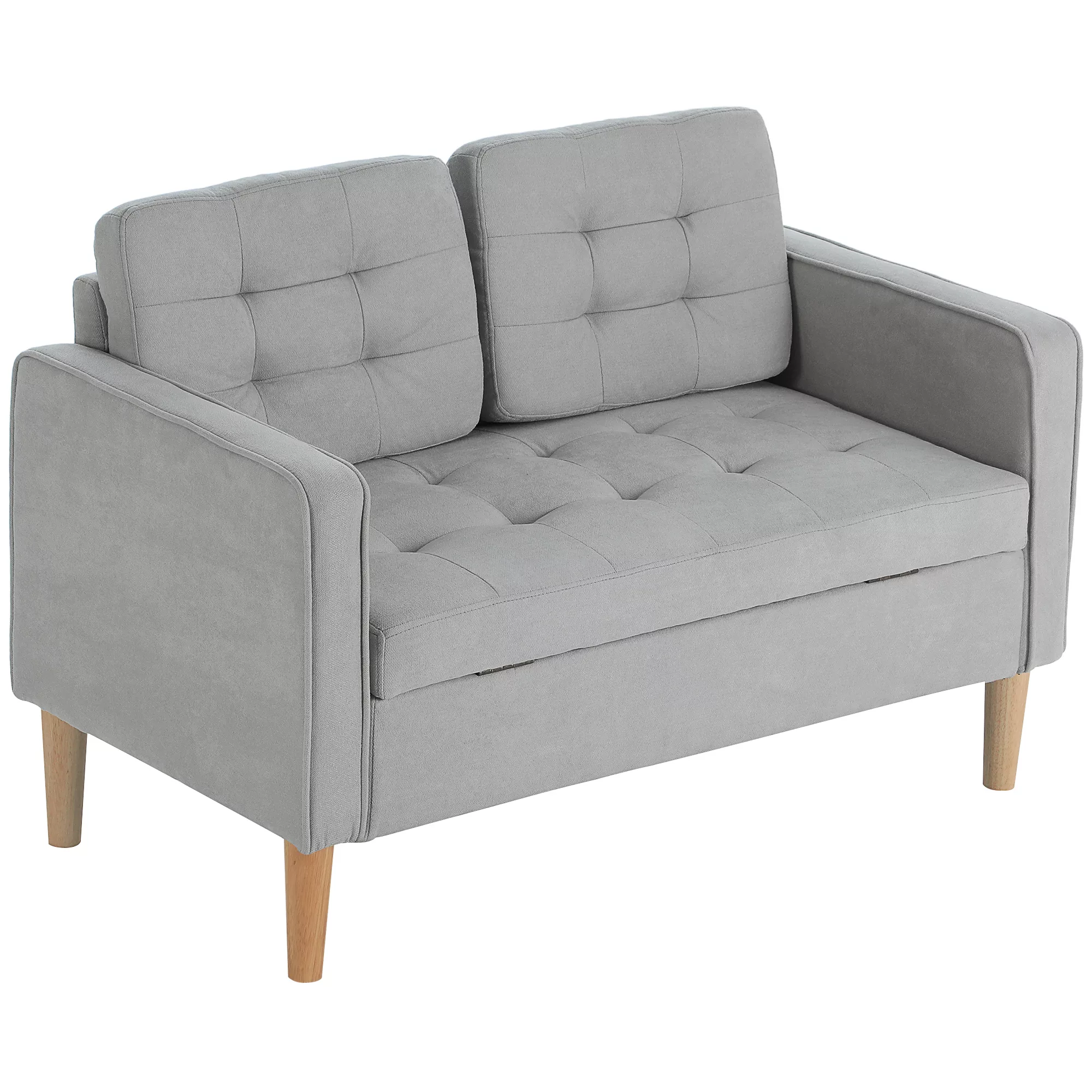 HOMCOM 2 Sitzer Sofa, Couch mit Stauraum, Gepolsterter Polstersofa, Doppels günstig online kaufen