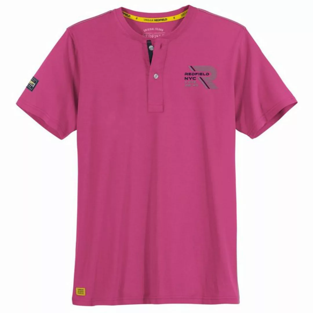 redfield Print-Shirt Große Größen Herren Serafino T-Shirt fuchsia sportiv R günstig online kaufen