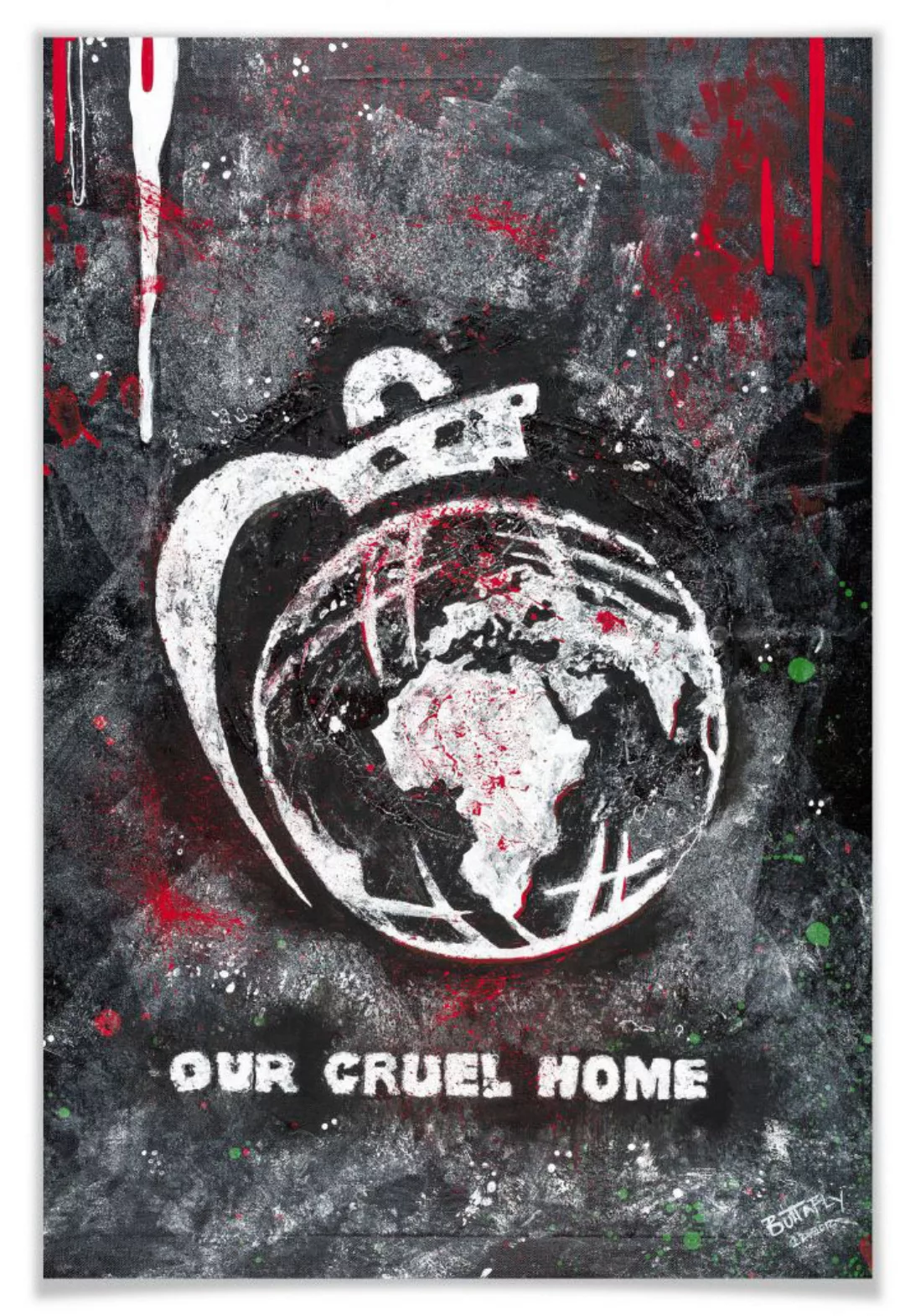 Wall-Art Poster »Our Cruel World«, Schriftzug, (Set, 1 St.), Poster ohne Bi günstig online kaufen