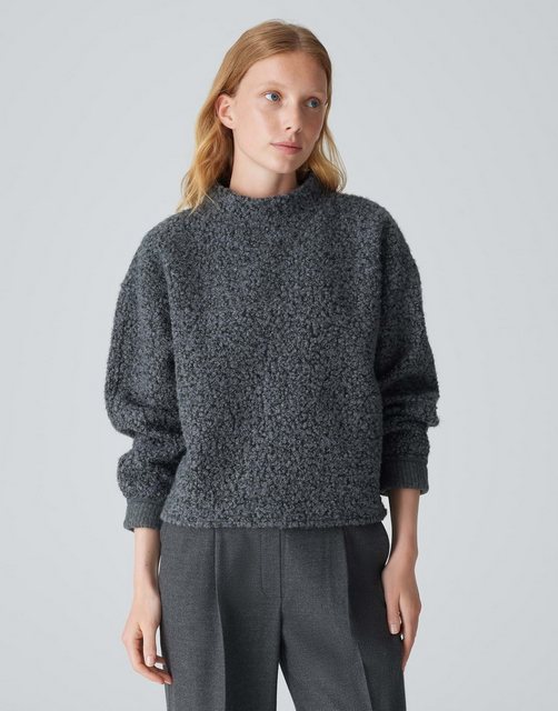 OPUS Sweater Gojam weite Passform Bouclé Das Model ist 176 cm groß und träg günstig online kaufen