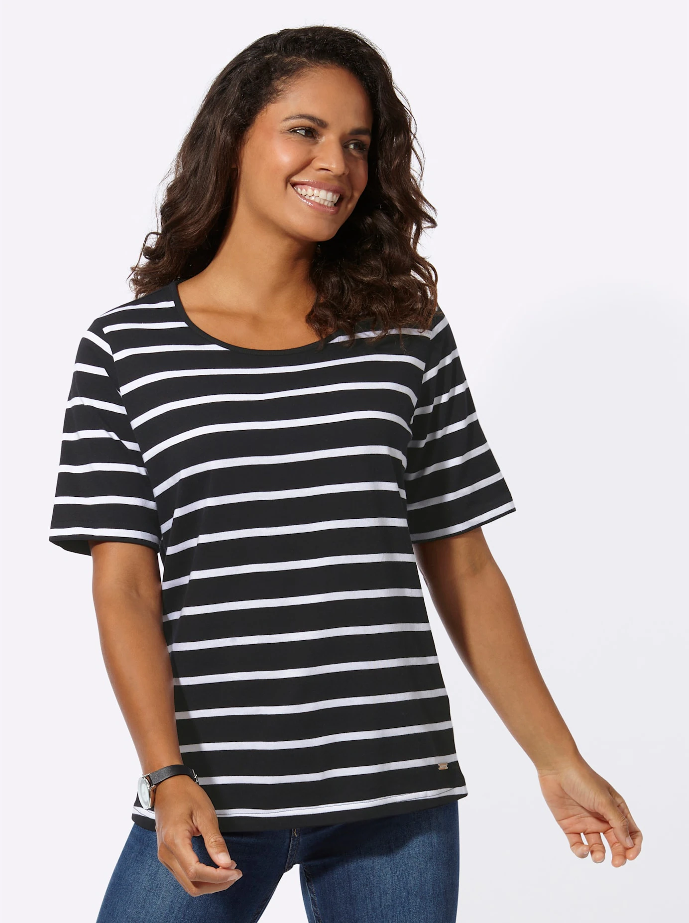 Casual Looks Kurzarmshirt "Ringelshirt", (1 tlg.) günstig online kaufen