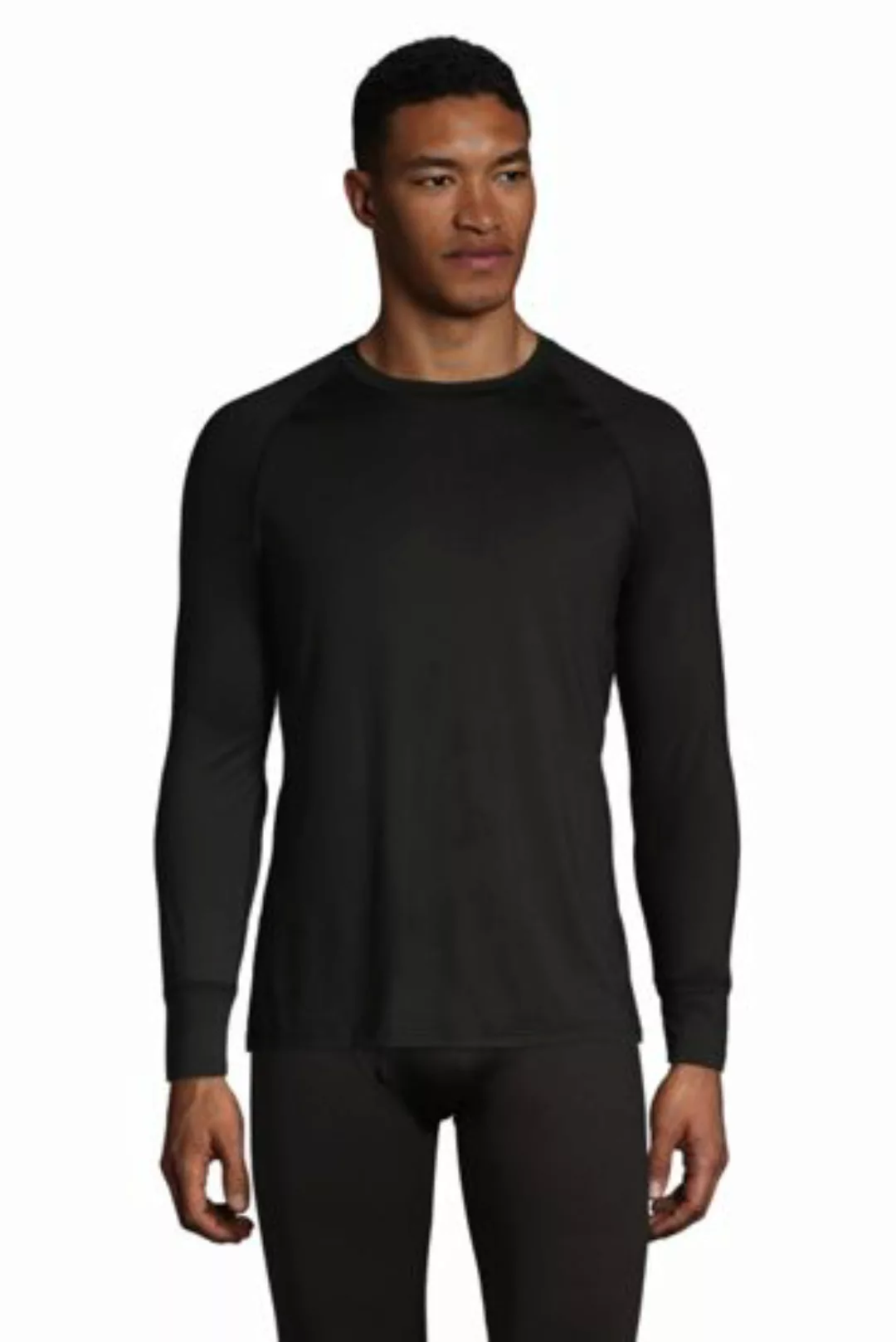 Thermaskin Rundhals-Shirt mit Stretch, Herren, Größe: XXL Normal, Schwarz, günstig online kaufen