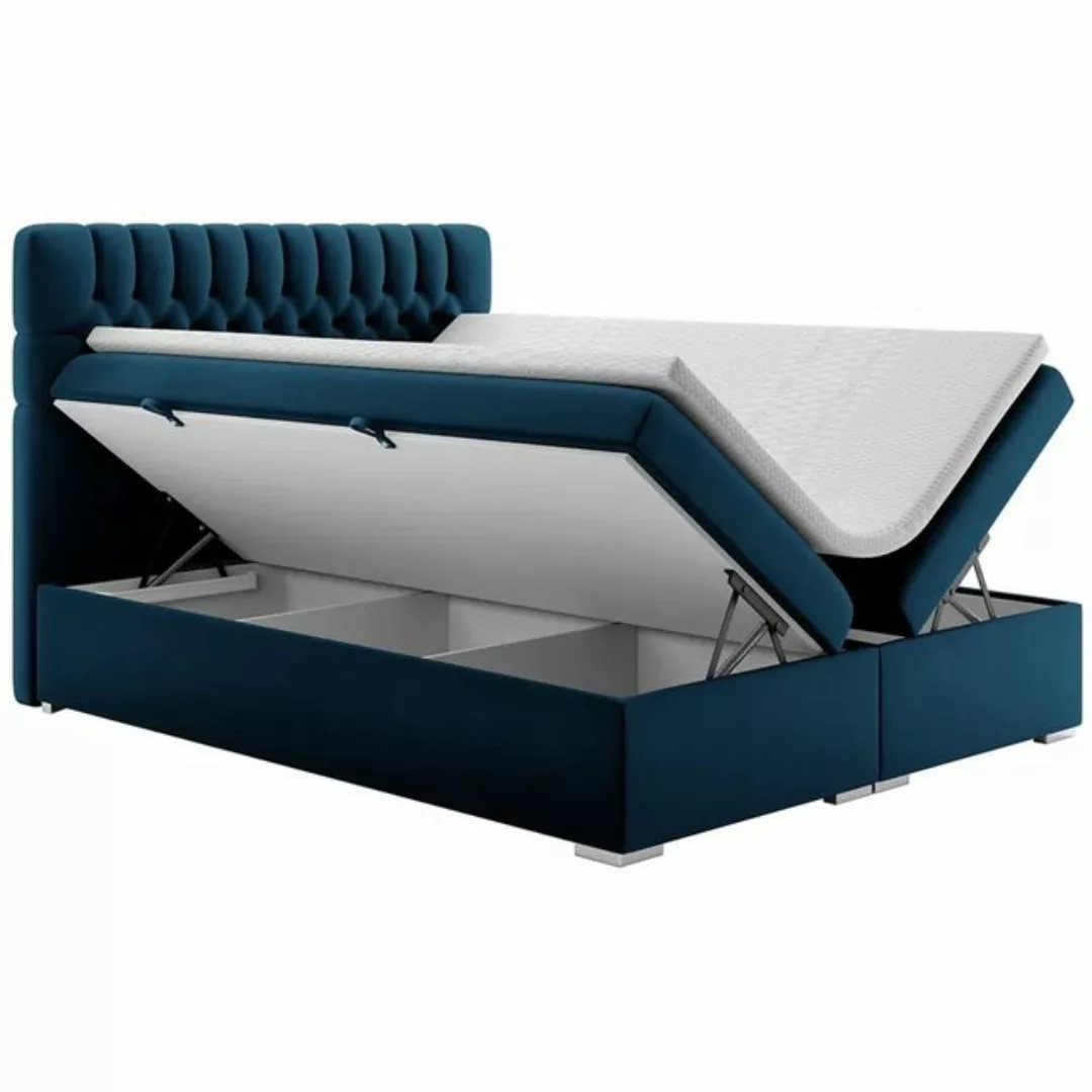 DB-Möbel Boxspringbett Sofija Doppelbett mit Bettkasten Polsterbett mit Mat günstig online kaufen