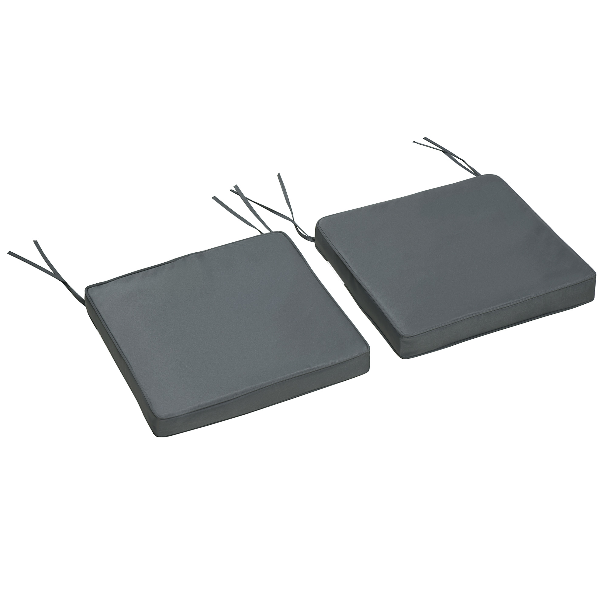 Outsunny Set aus 2 Gartenstuhlkissen Gartenstuhlauflage Abnehmbarer Bezug 5 günstig online kaufen