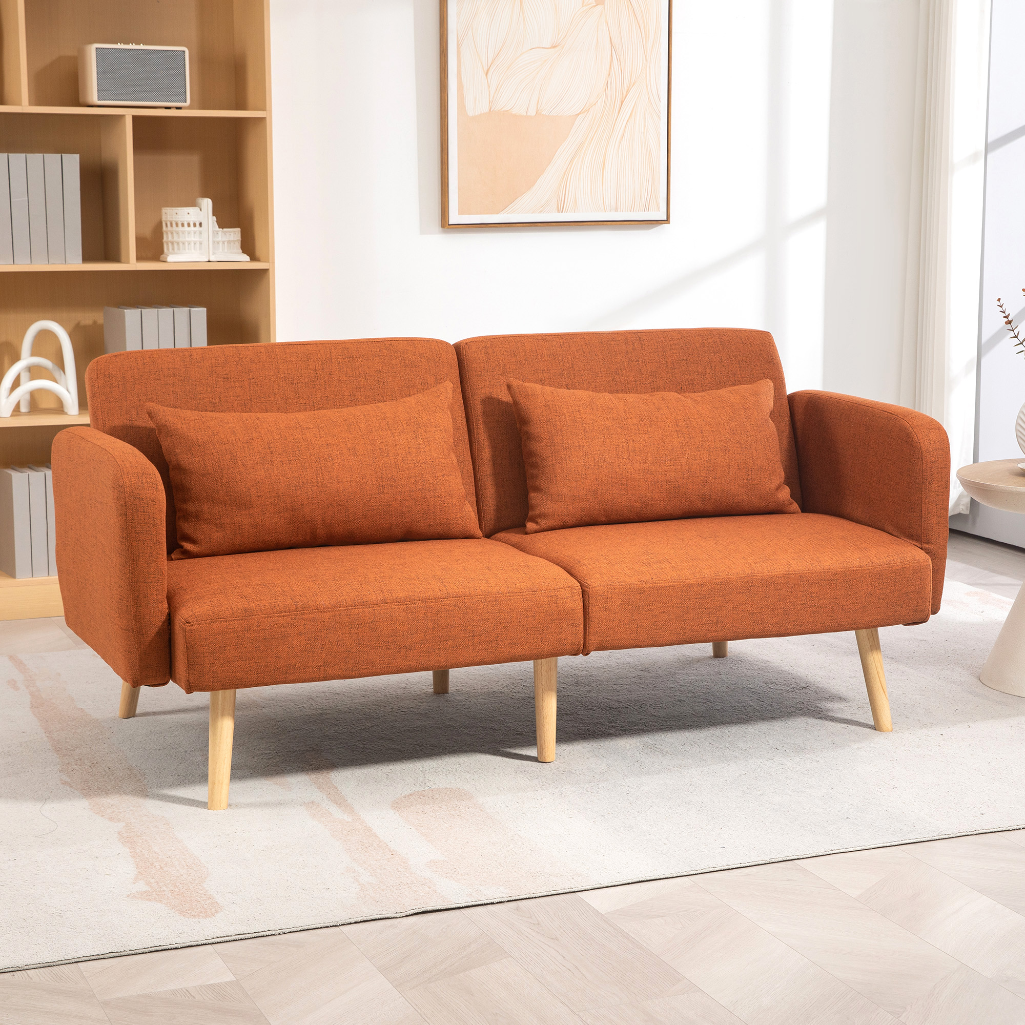 HOMCOM 3-Sitzer Schlafsofa, 2-Sitzer Schlafsofa, verstellbare Rückenlehne u günstig online kaufen