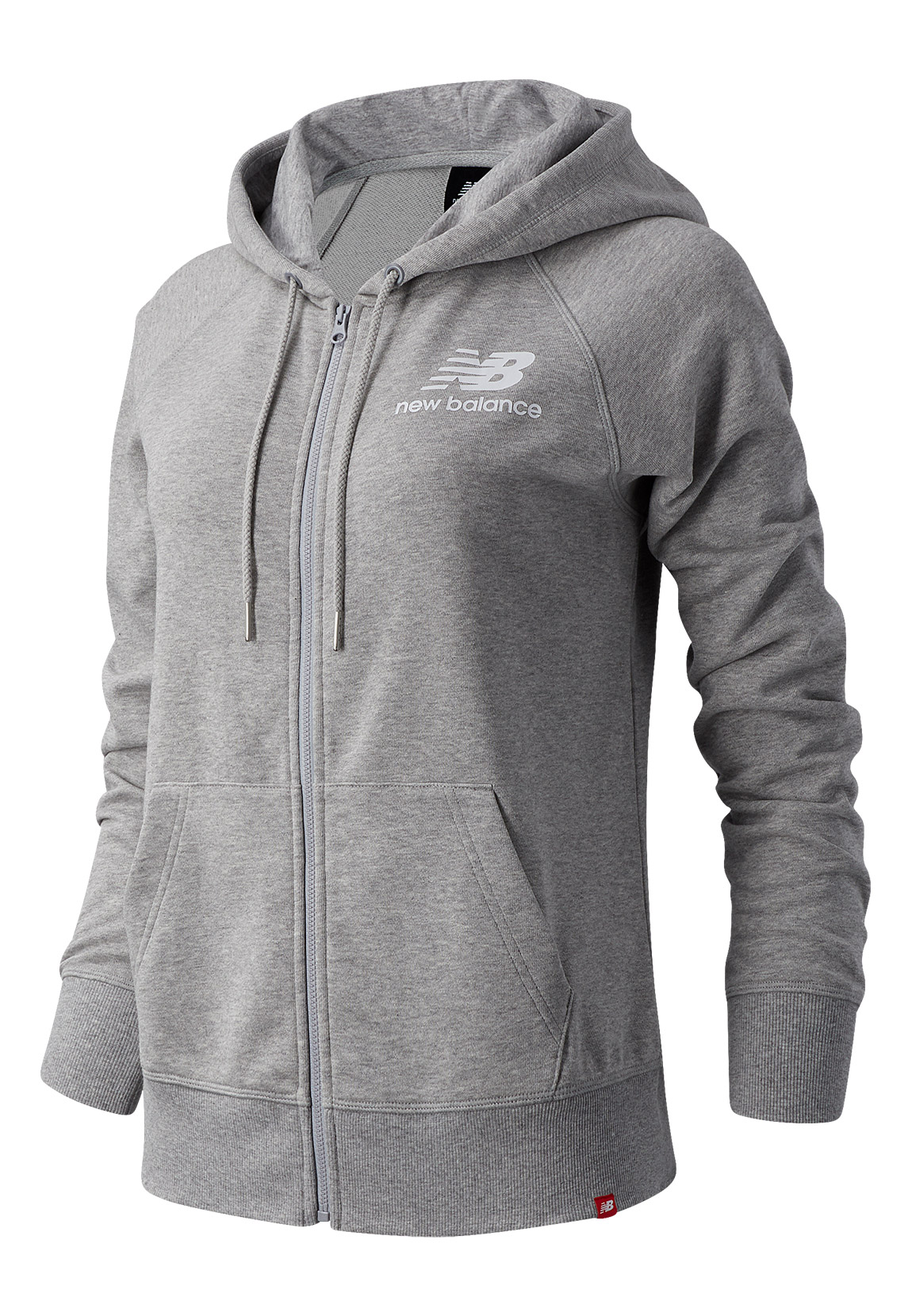 New Balance Damen Sweatjacke ESSENTIALS FZ HOODIE WJ03530 Athletic Grey Gra günstig online kaufen