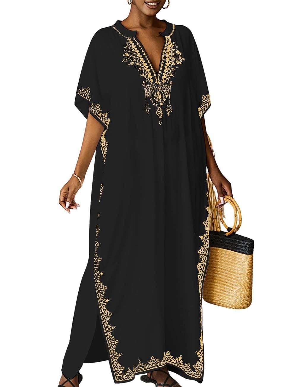 RWEUOQ Strandkleid Damen Langes Shirt Kleid, günstig online kaufen