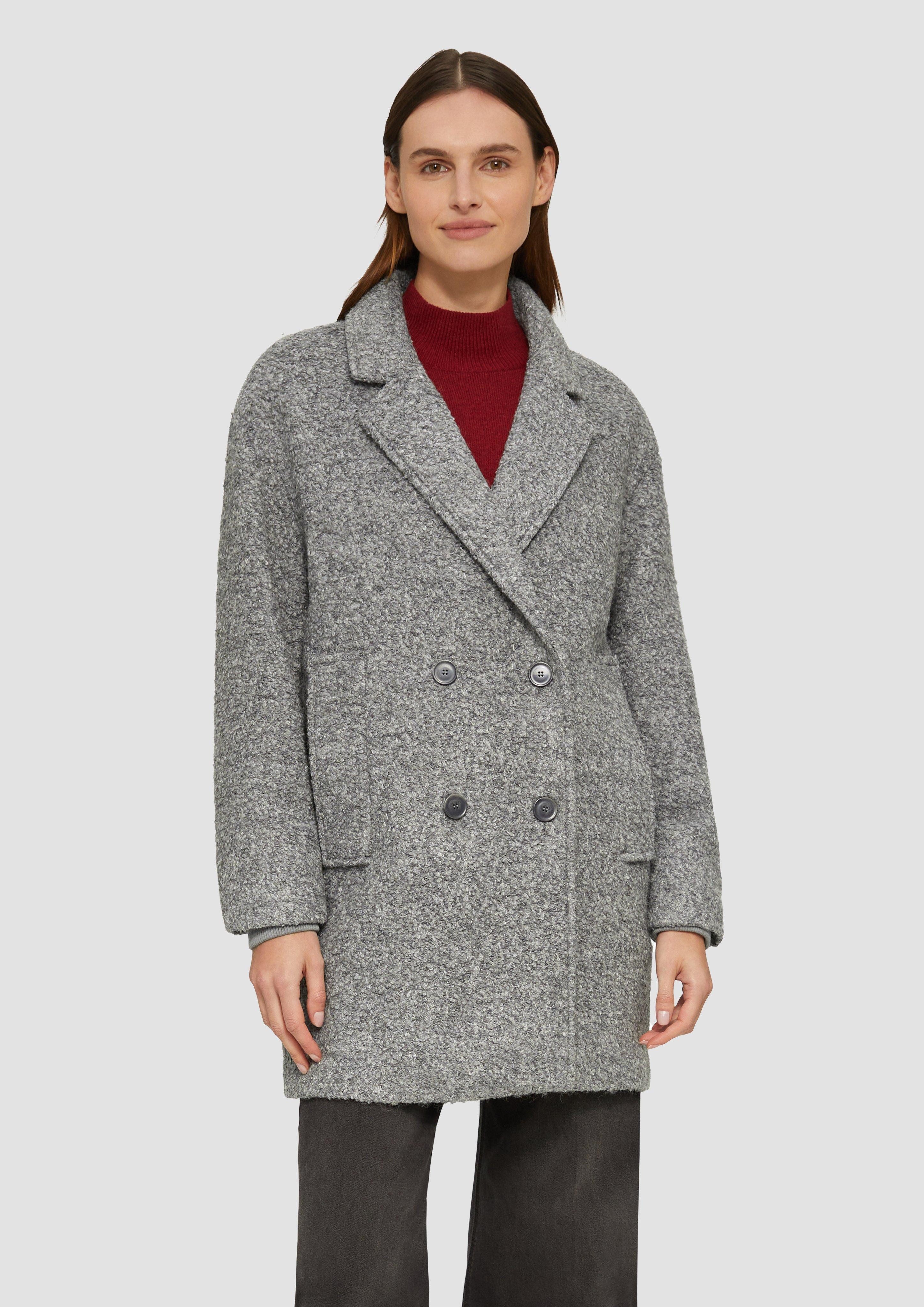 s.Oliver Funktionsmantel Bouclé-Mantel im Relaxed Fit günstig online kaufen