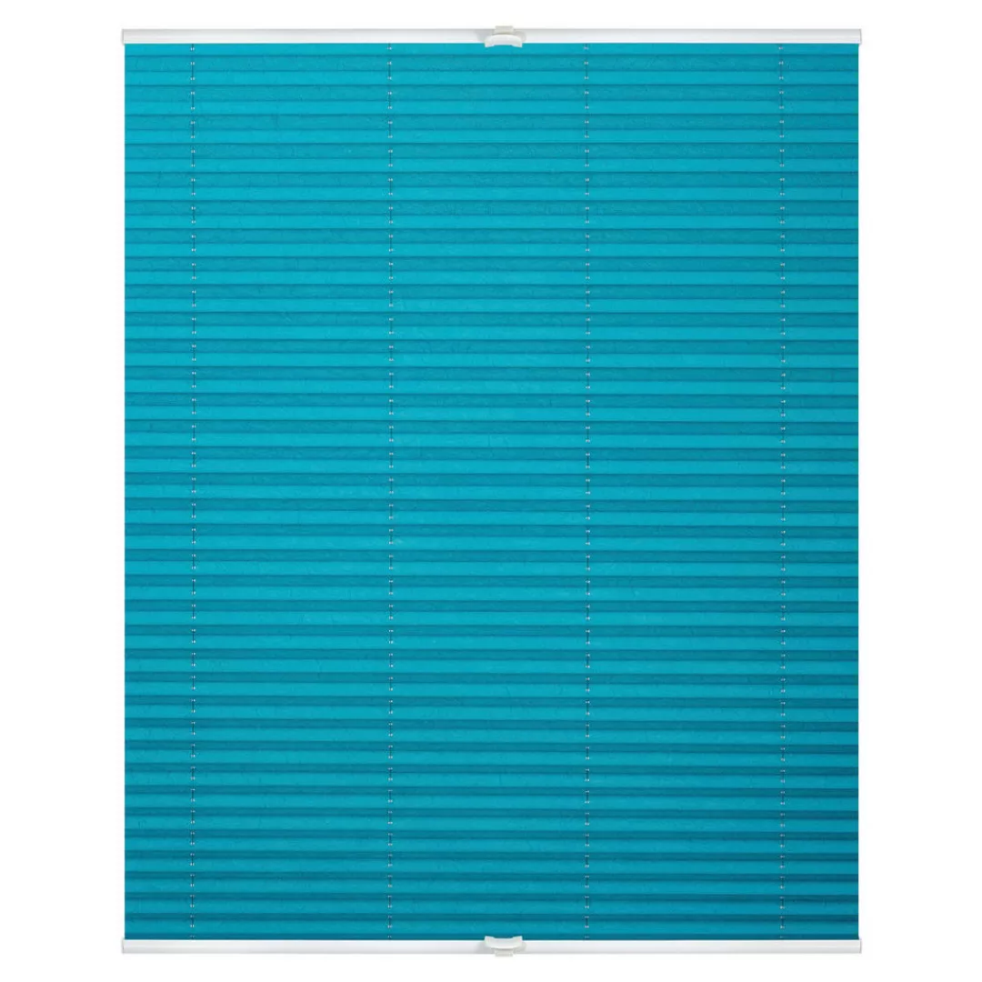 Spannplissee blau B/L: ca. 95x130 cm günstig online kaufen