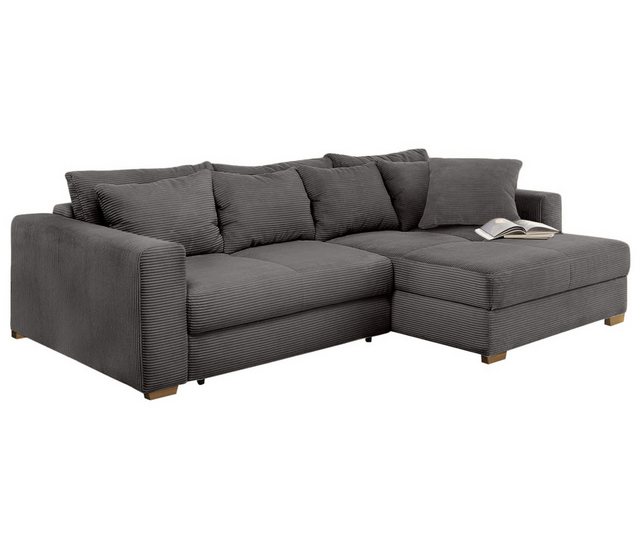 luma-home Ecksofa 15153, Dauerschläfer mit Bettkasten 288x186 cm, Federkern günstig online kaufen