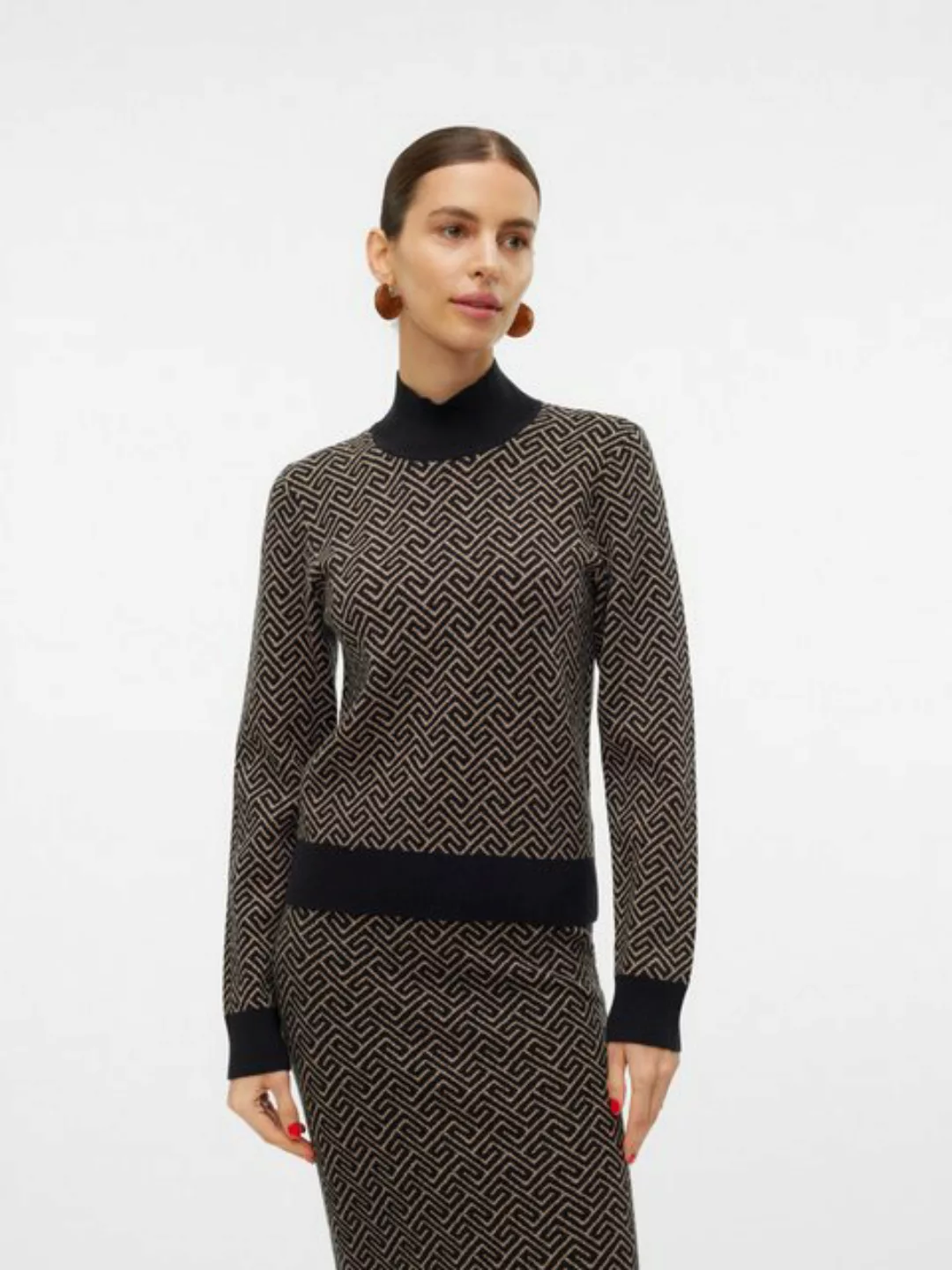 Vero Moda Strickpullover "VMARIA ART LS HIGH-NECK PULLOVER GA" günstig online kaufen