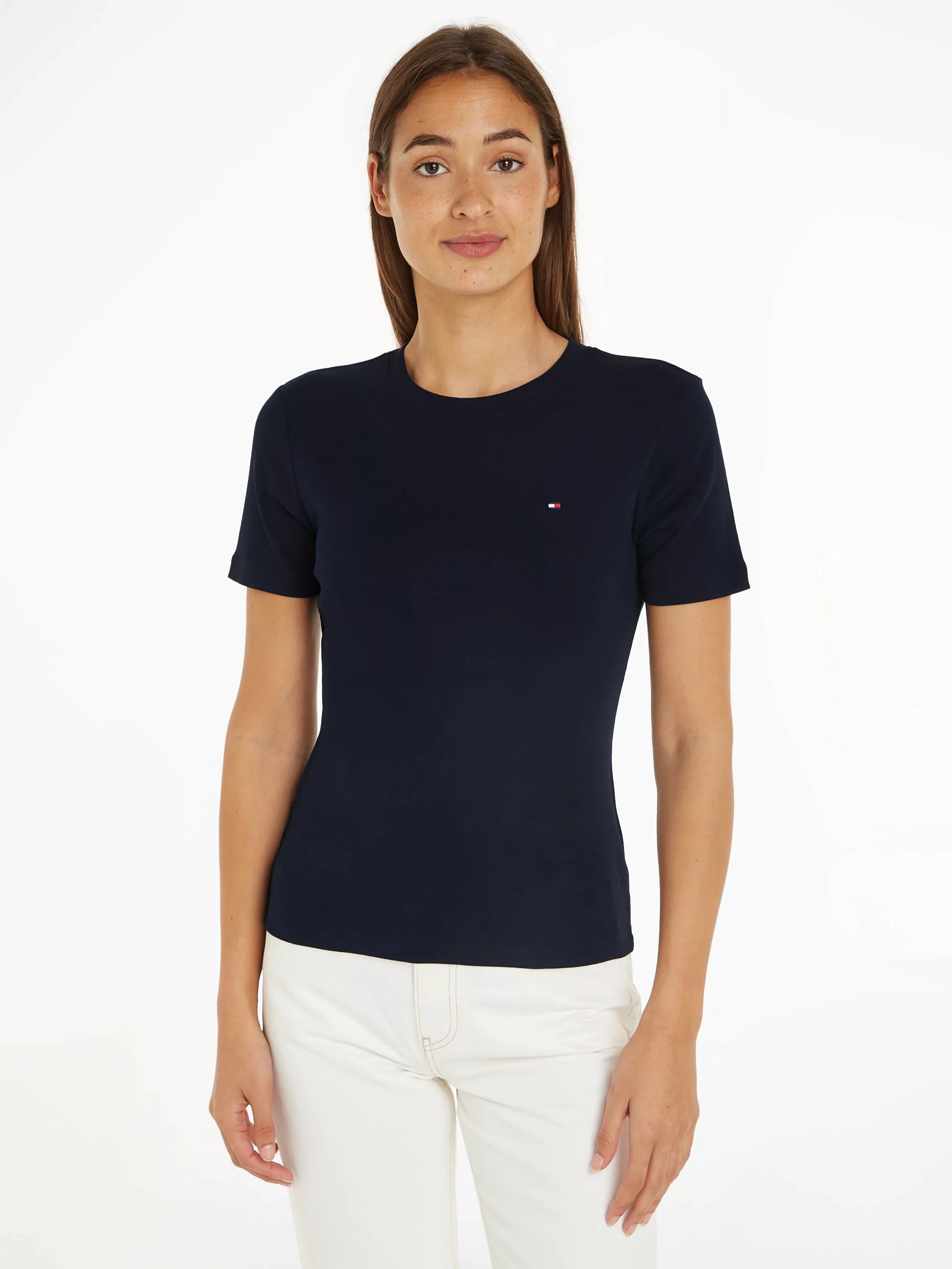 Tommy Hilfiger T-Shirt NEW SLIM CODY C-NK SS mit Logostickerei günstig online kaufen